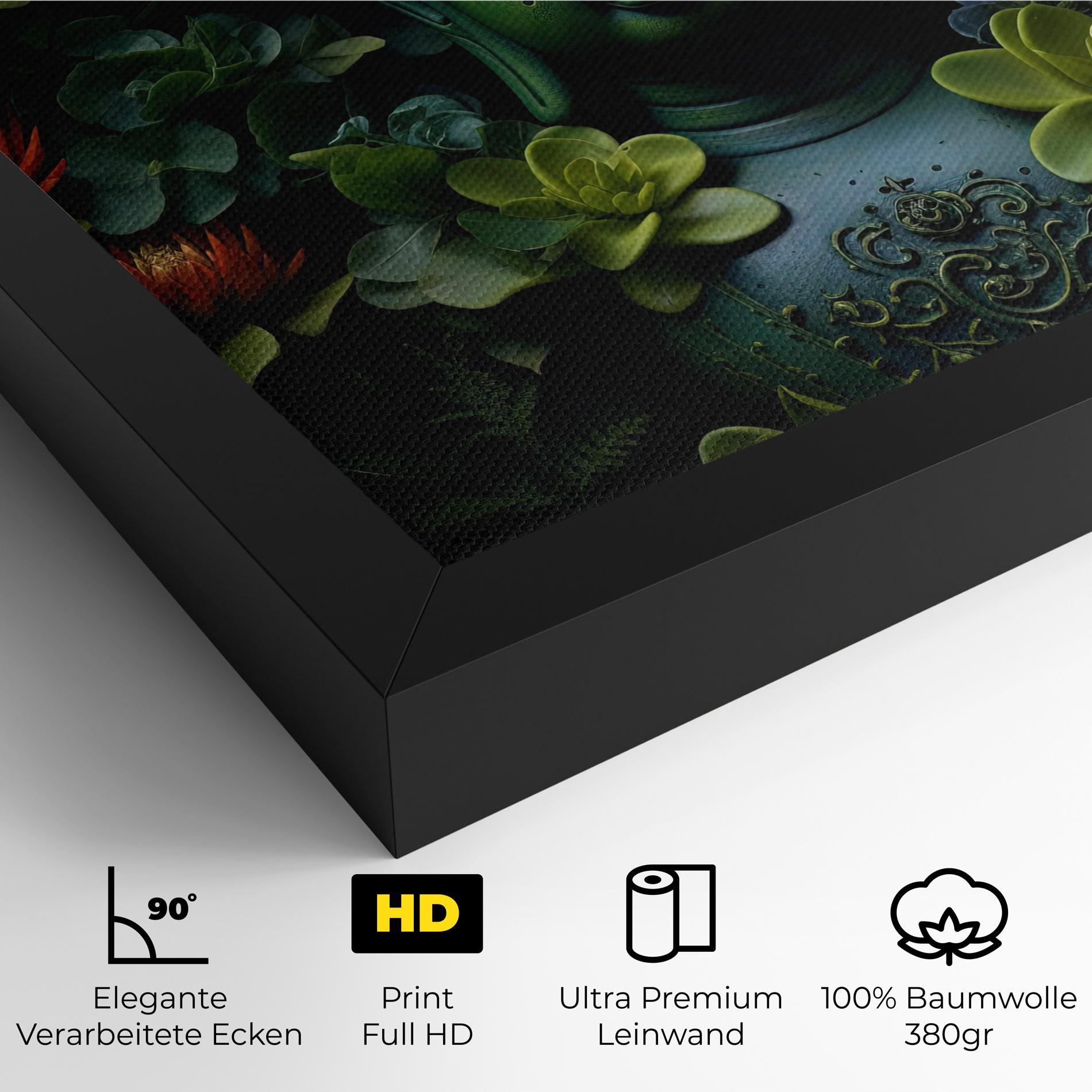 Leinwandbild Blue Light Buddha mockup 4