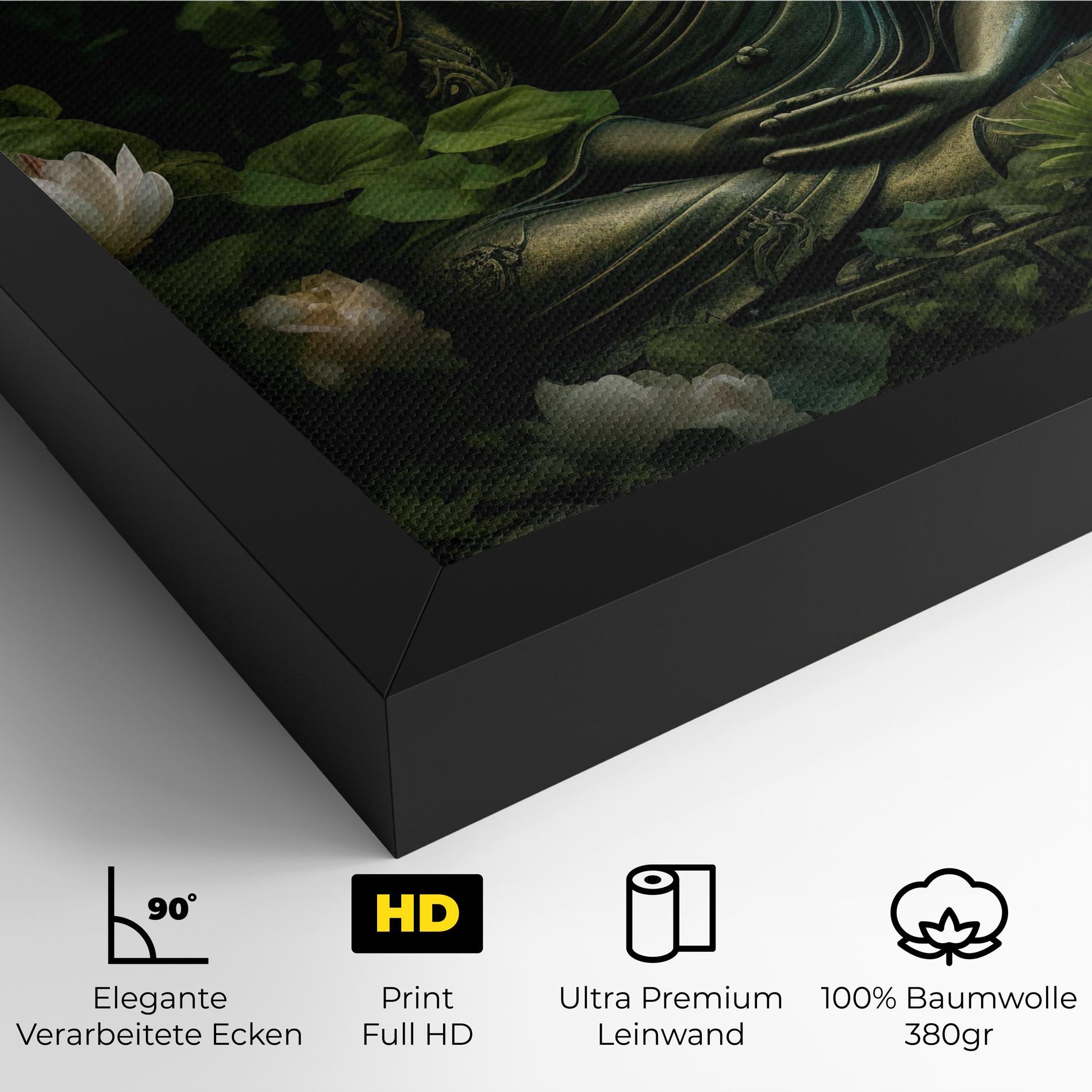 Leinwandbild Buddha Lotus Flower mockup 4