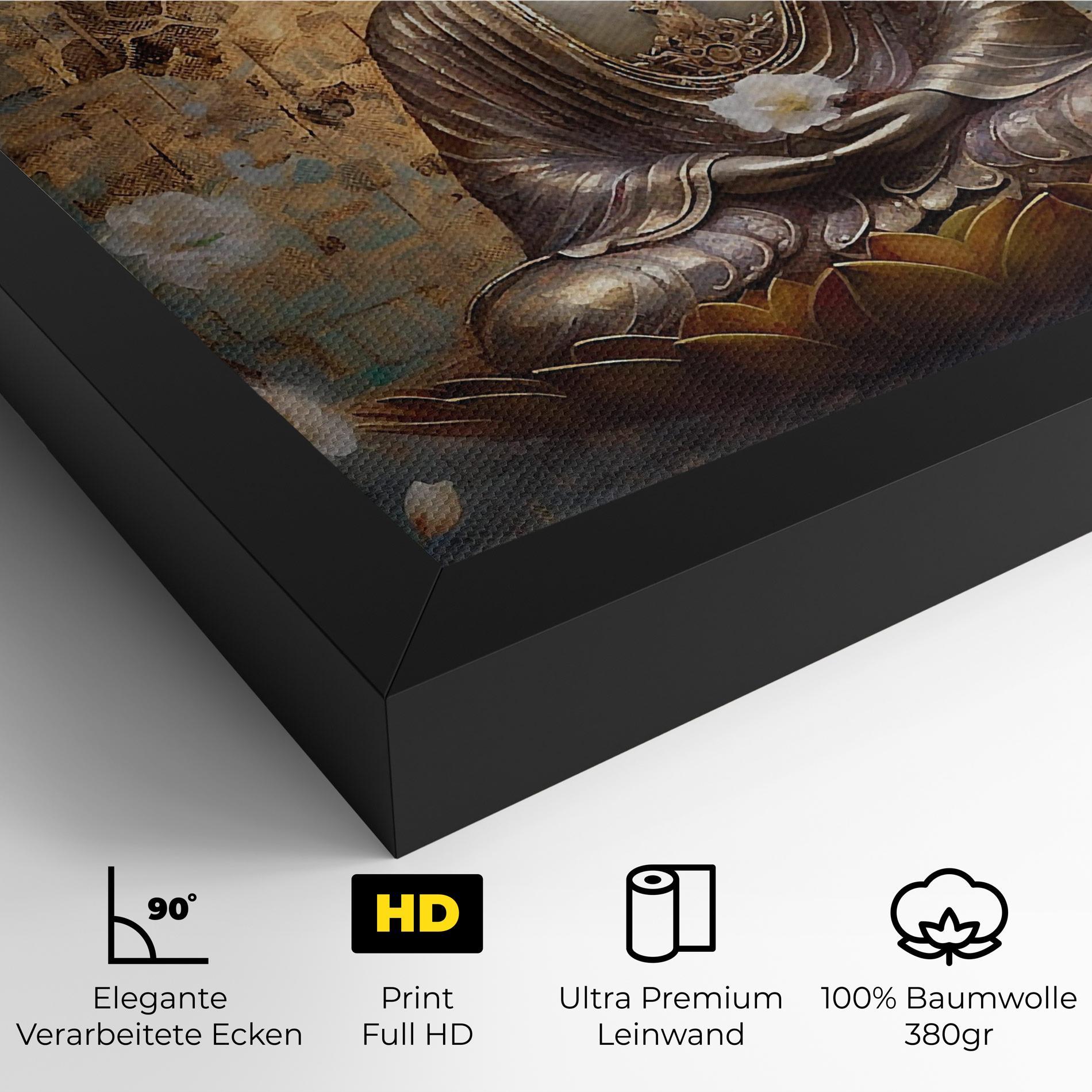 Leinwandbild Buddha Meditation Art mockup 4