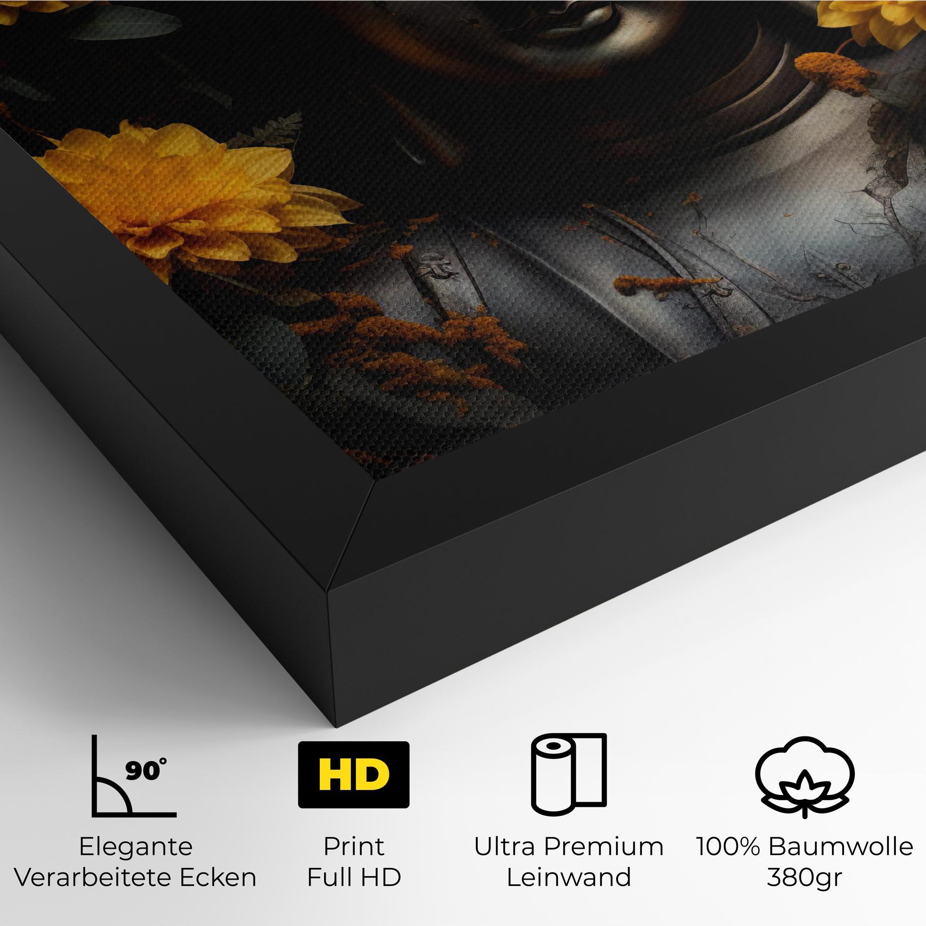 Leinwandbild Buddha Peace Statue mockup 4