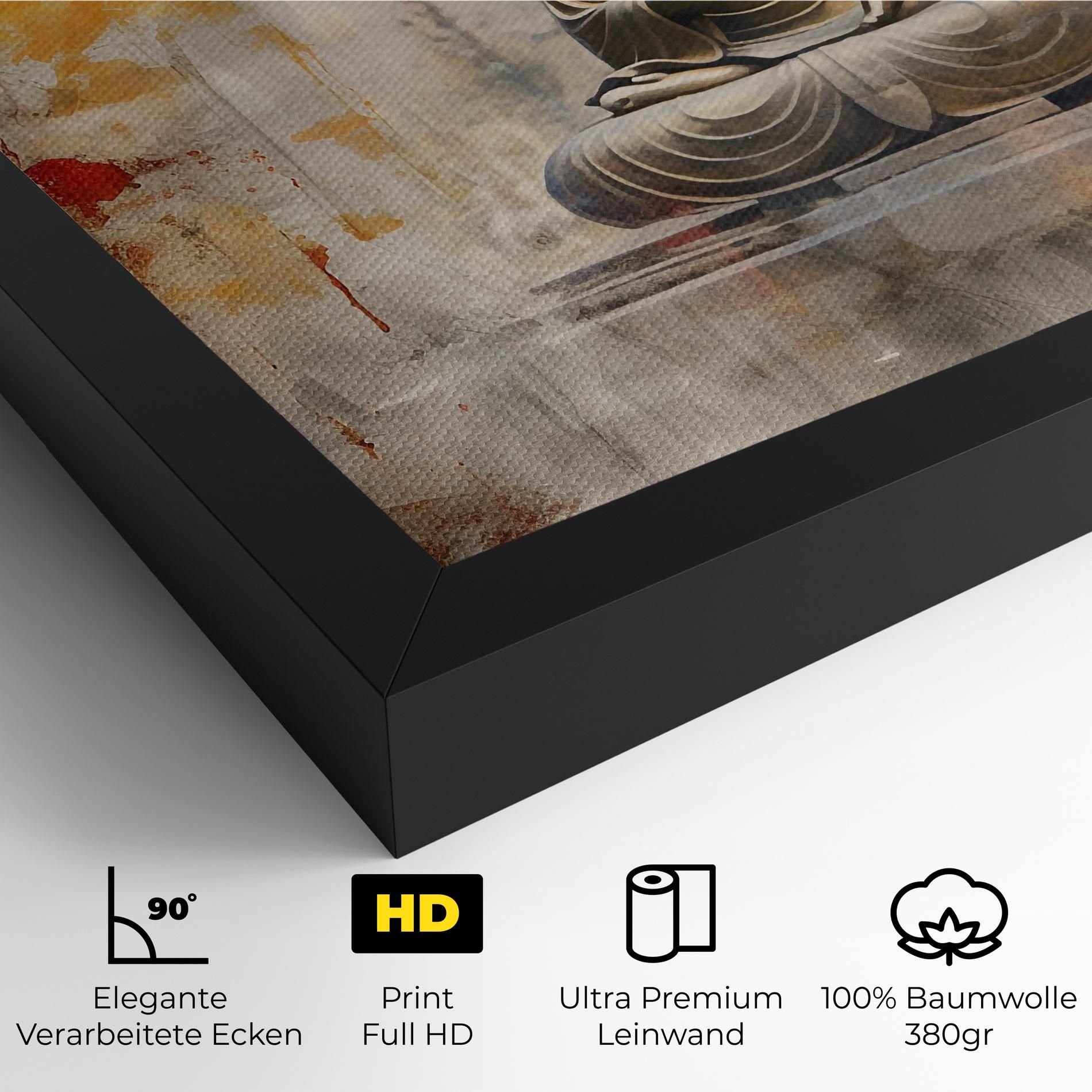Grey Gold Buddha mockup 4