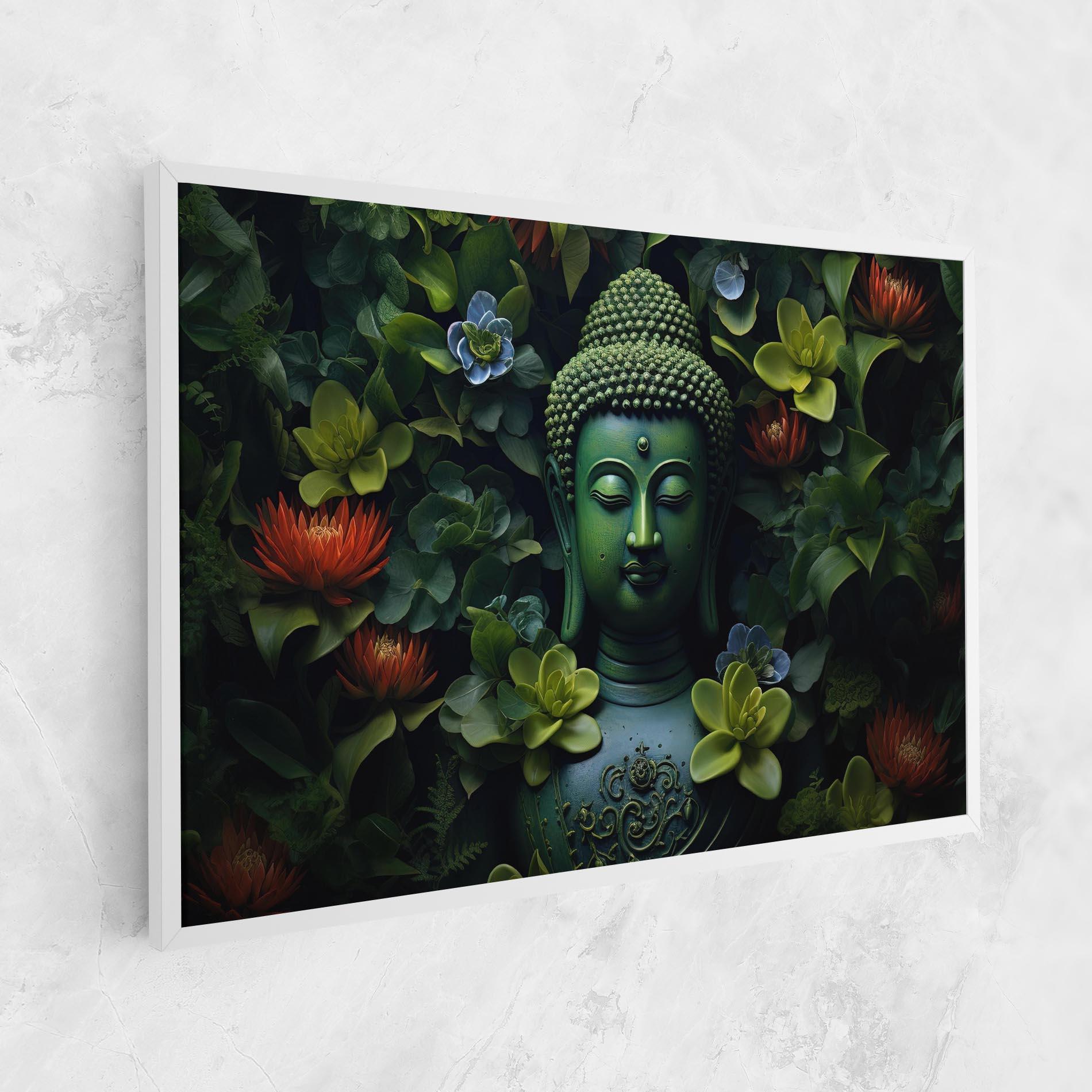 Leinwandbild Blue Light Buddha mockup 1