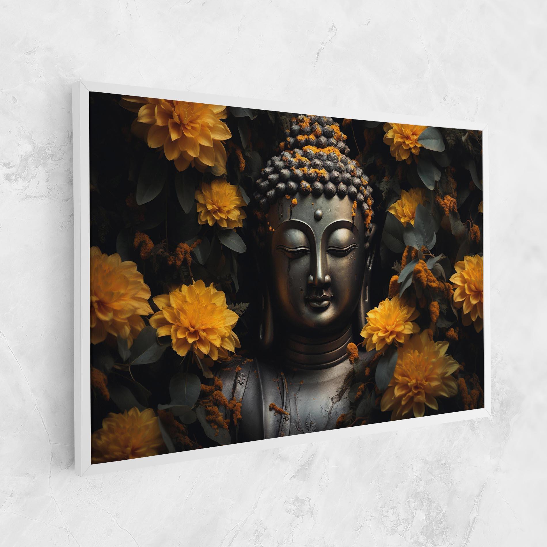 Leinwandbild Buddha Peace Statue mockup 1
