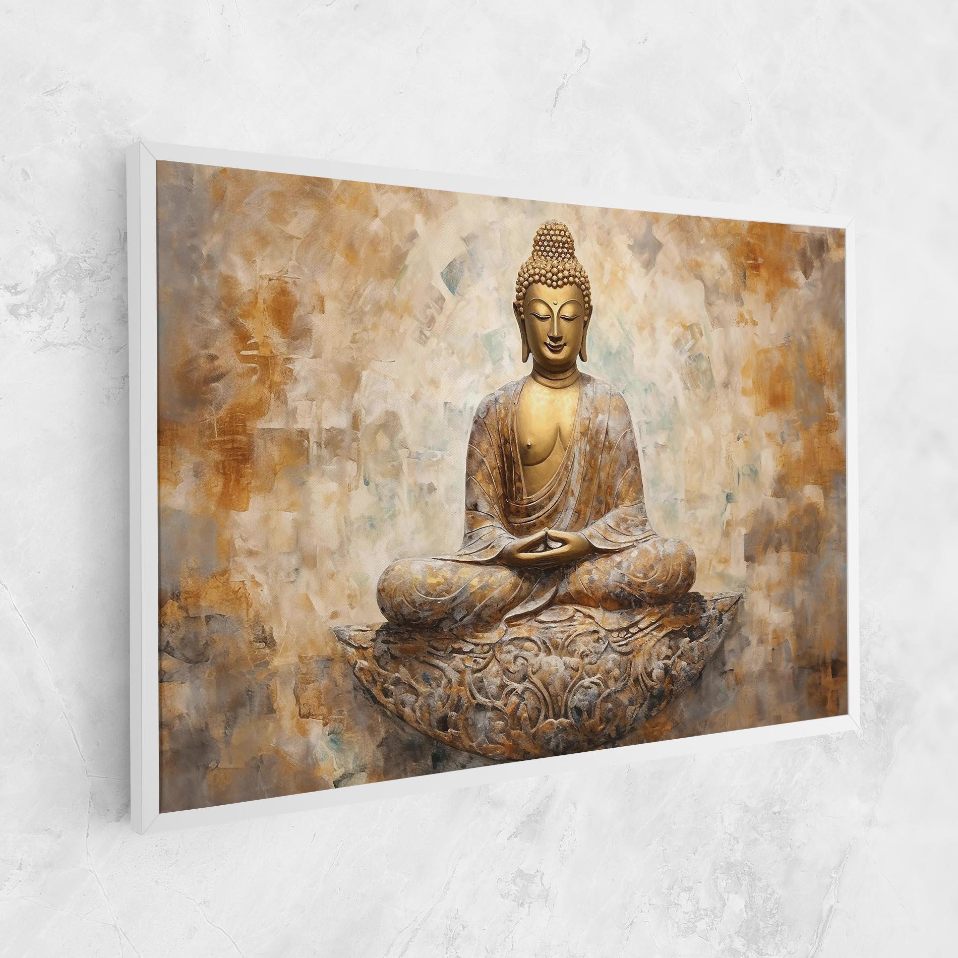 Leinwandbild Cream Buddha Art mockup 1