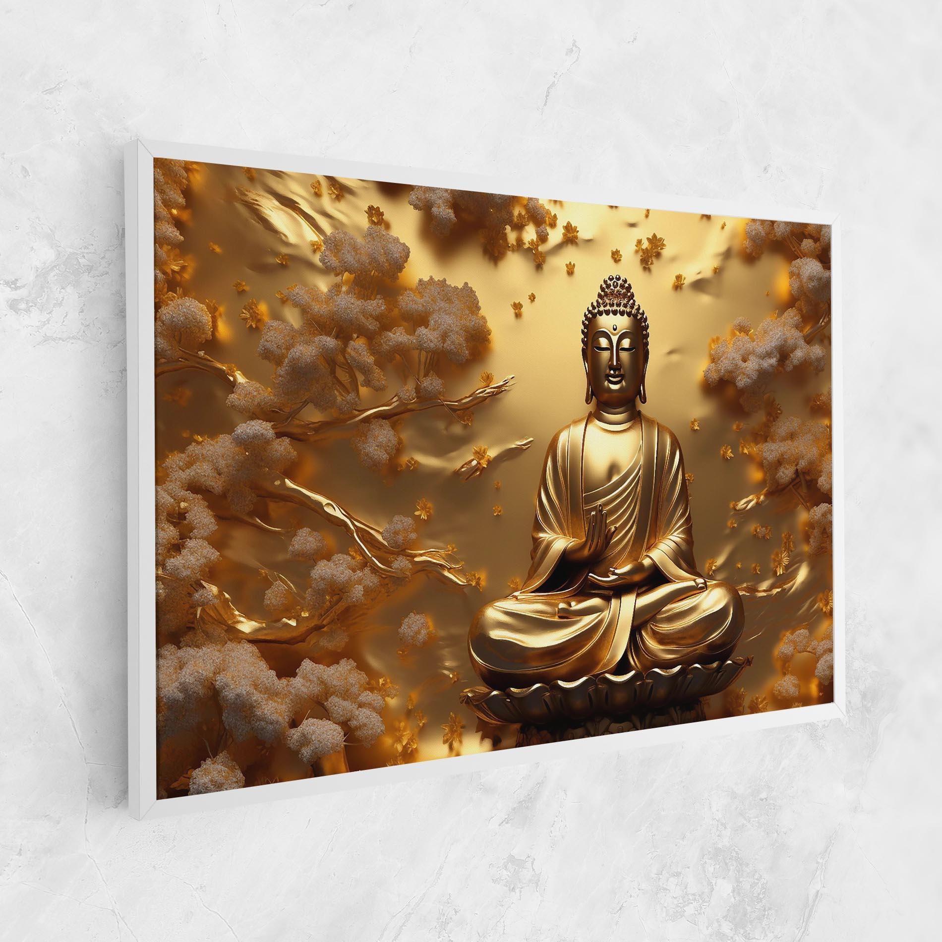Leinwandbild Strong Gold Buddha mockup 1