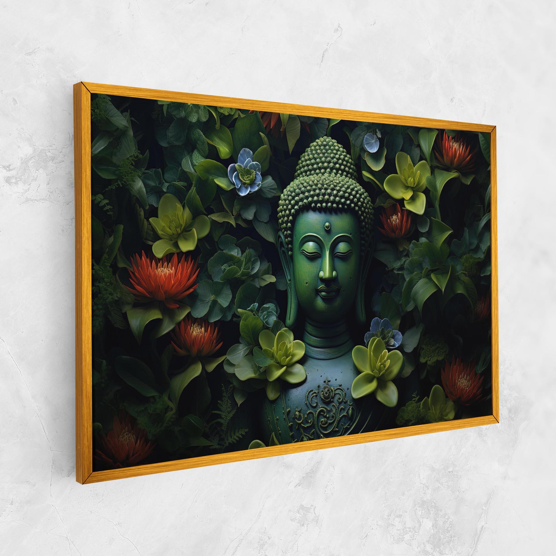 Leinwandbild Blue Light Buddha mockup 1