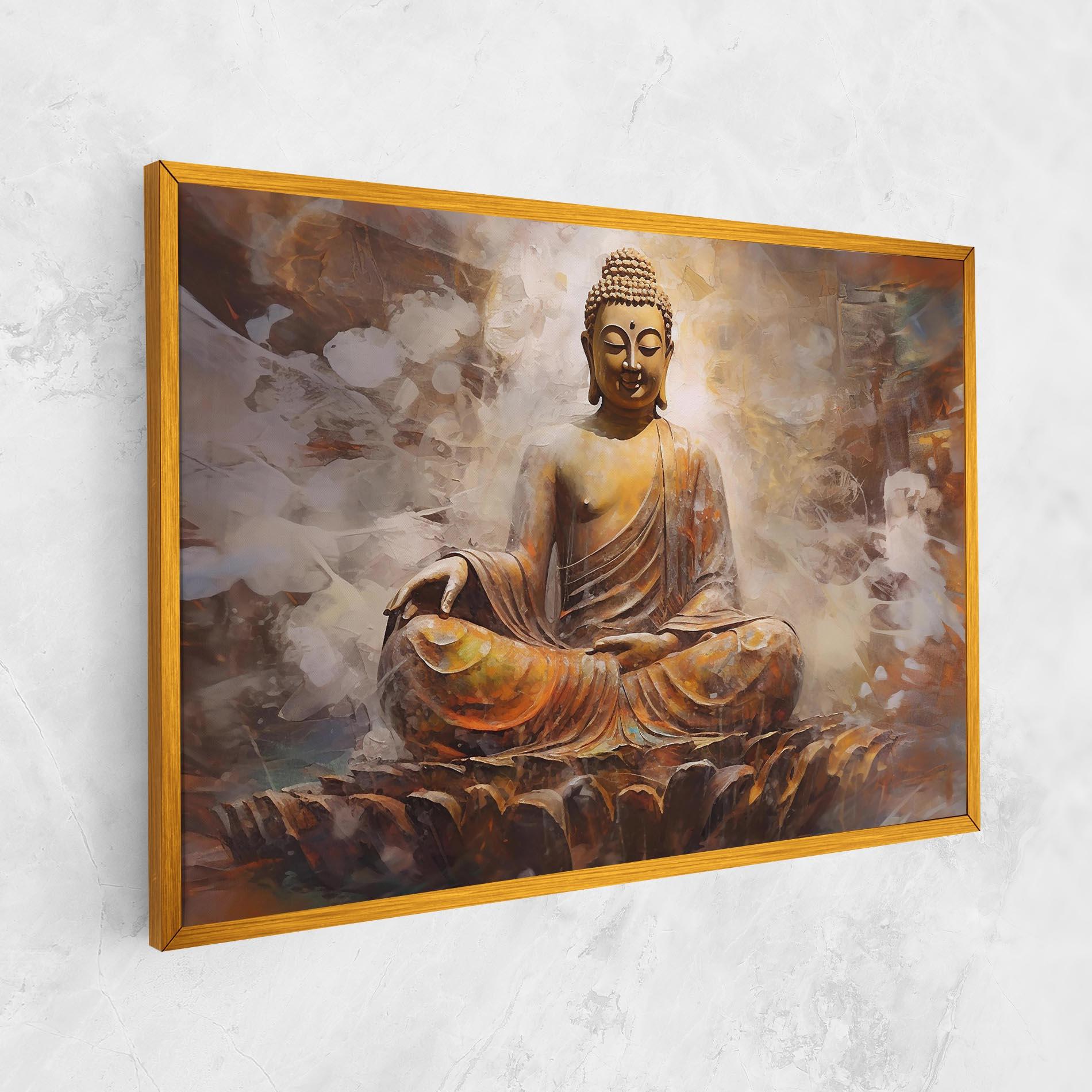Leinwandbild Cream Orange Buddha mockup 1