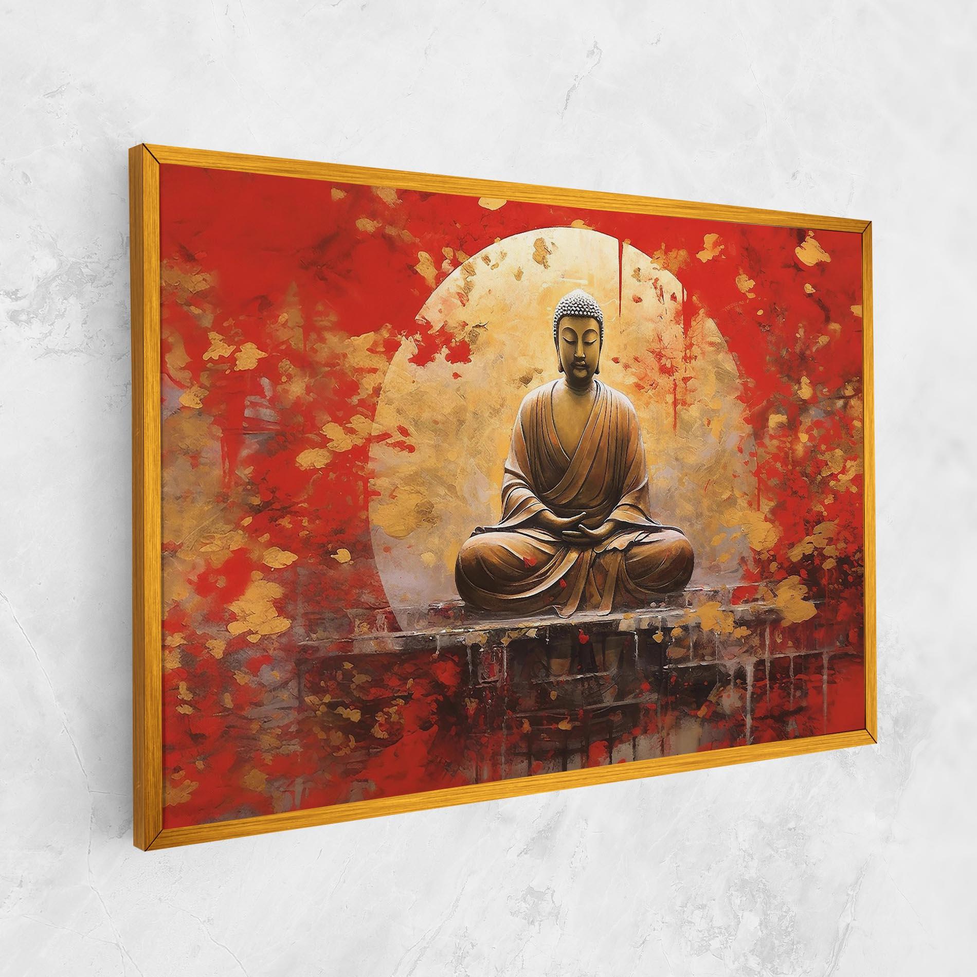 Leinwandbild Gold Circle Buddha mockup 1
