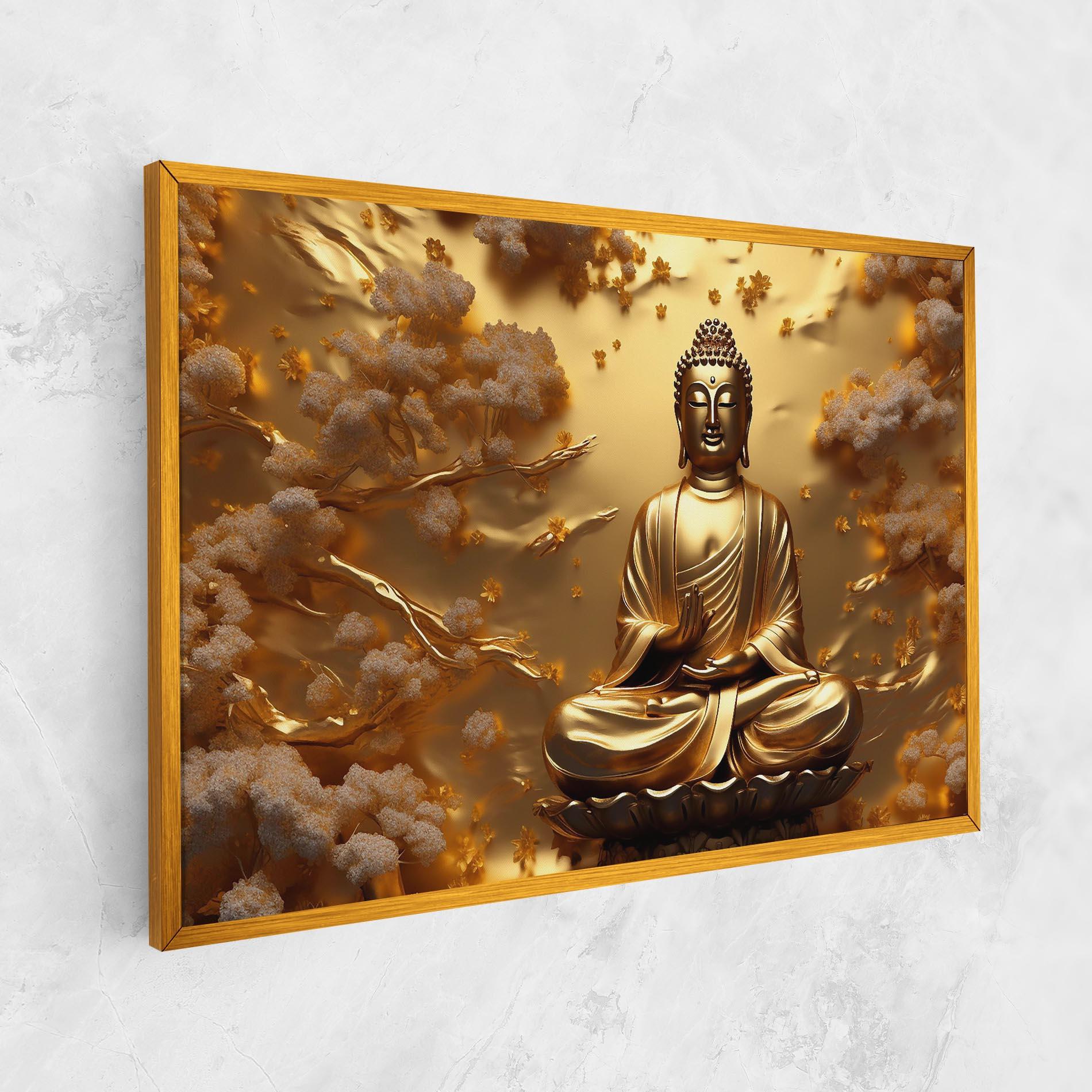 Leinwandbild Strong Gold Buddha mockup 1
