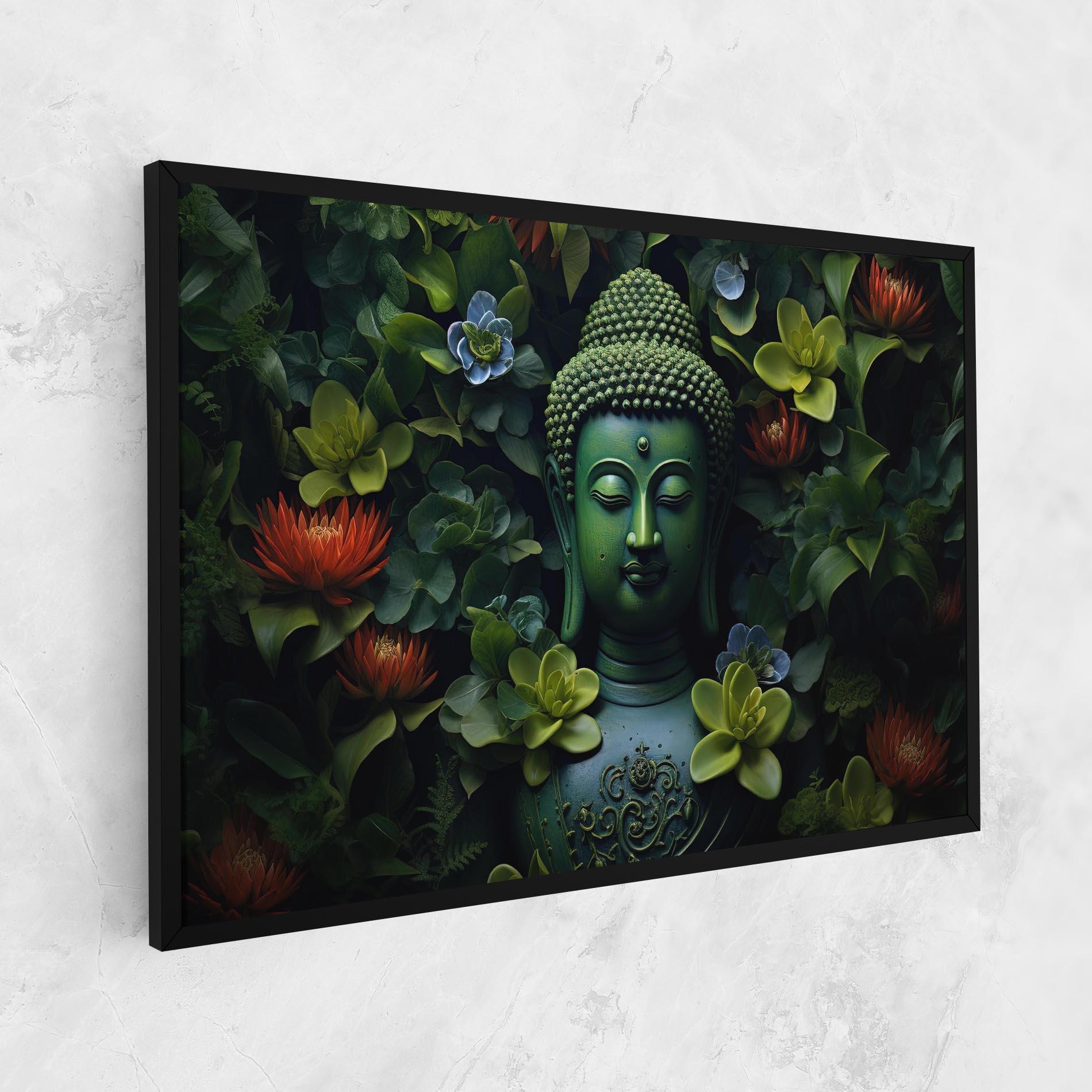 Leinwandbild Blue Light Buddha mockup 1