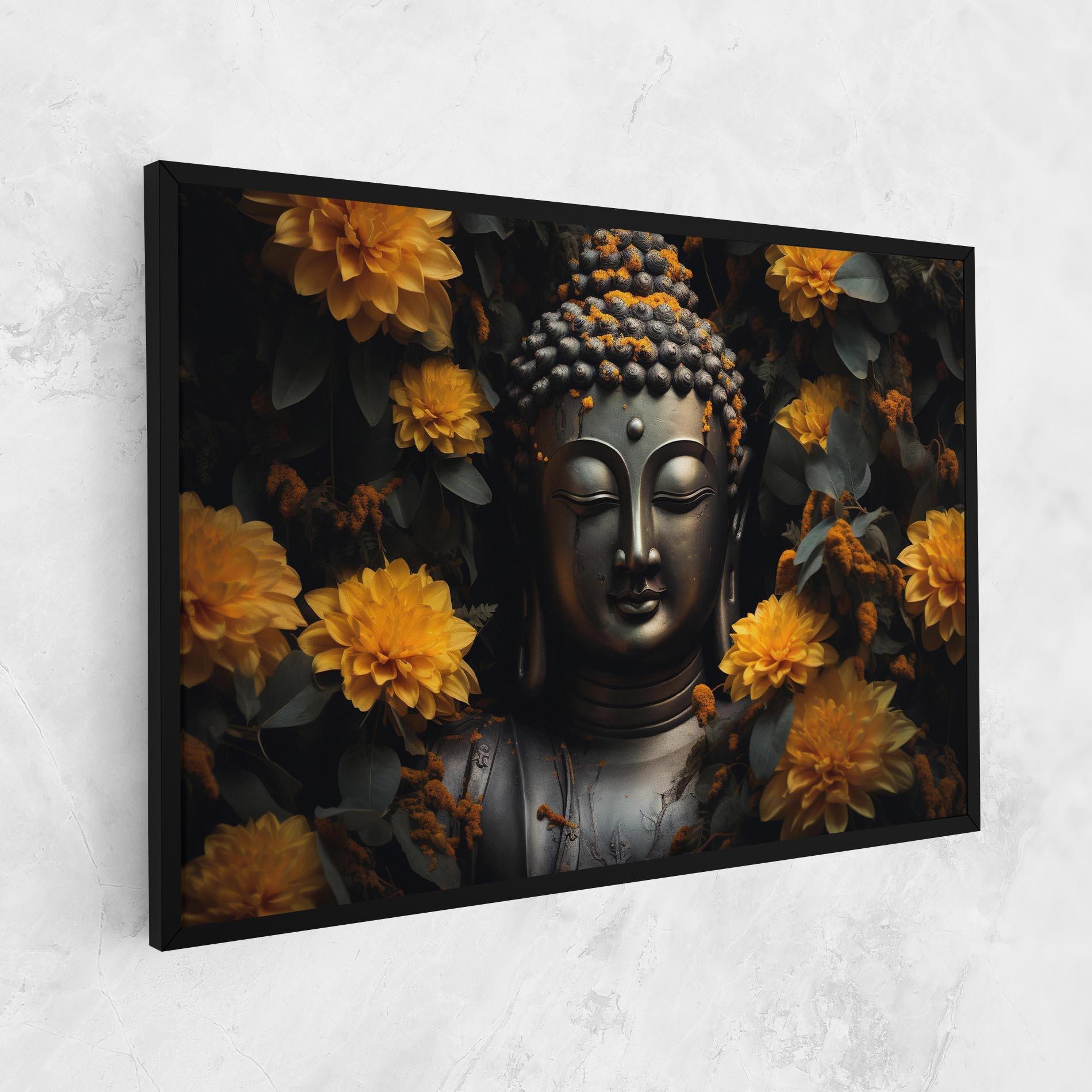 Leinwandbild Buddha Peace Statue mockup 1