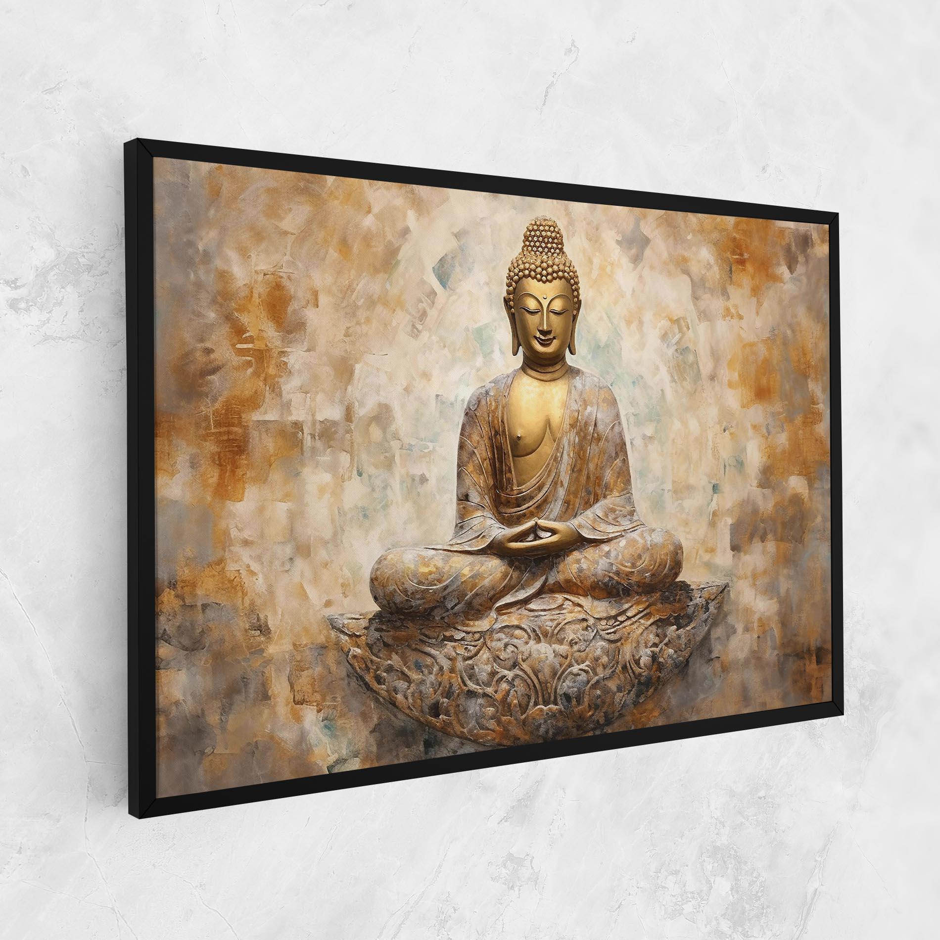 Leinwandbild Cream Buddha Art mockup 1