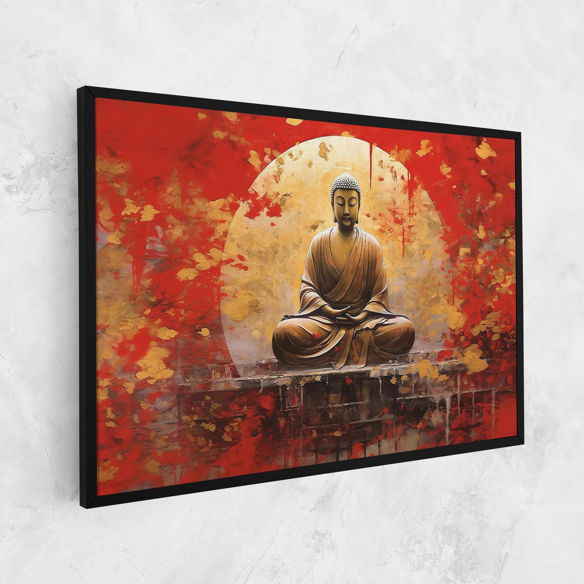 Leinwandbild Gold Circle Buddha mockup 1