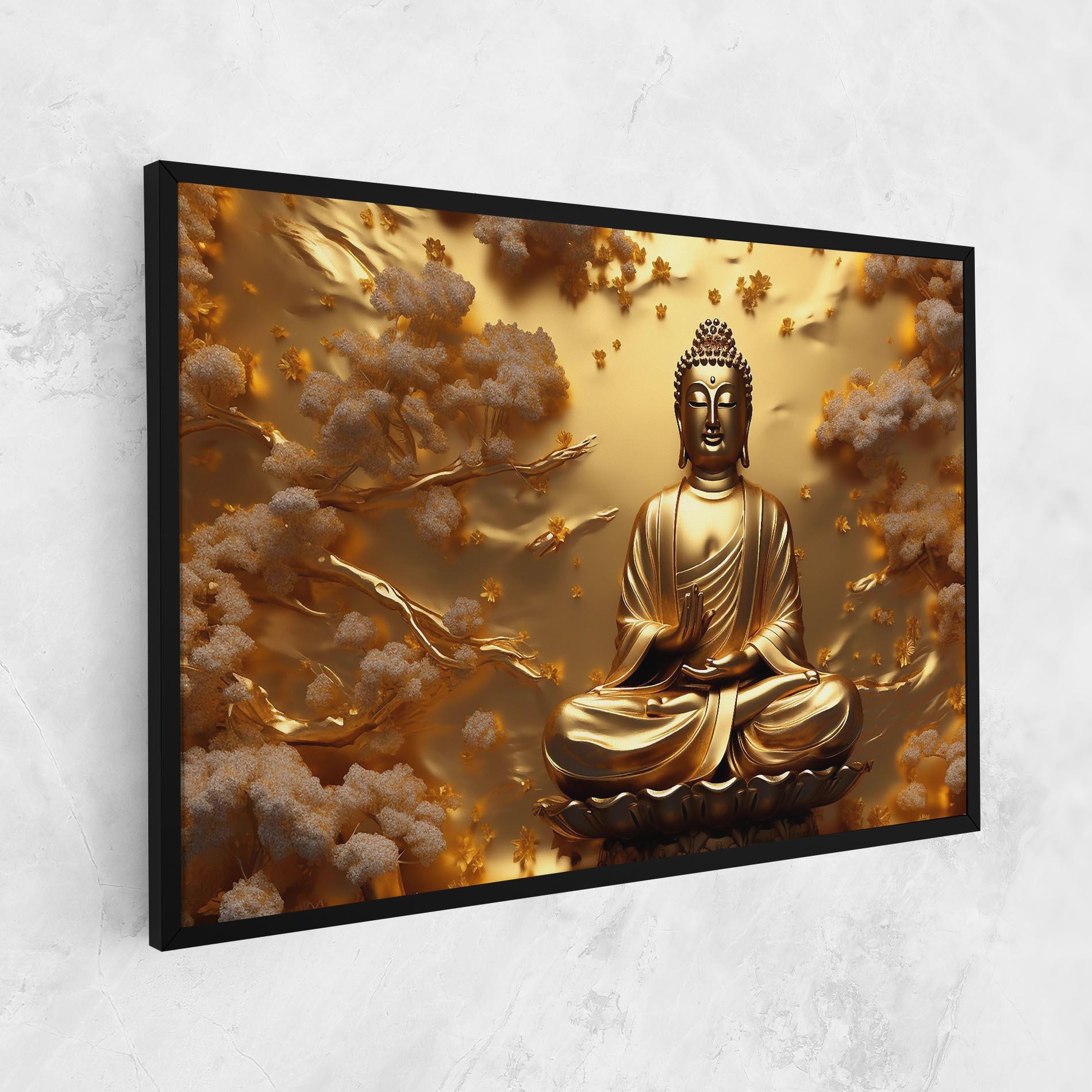 Leinwandbild Strong Gold Buddha mockup 1