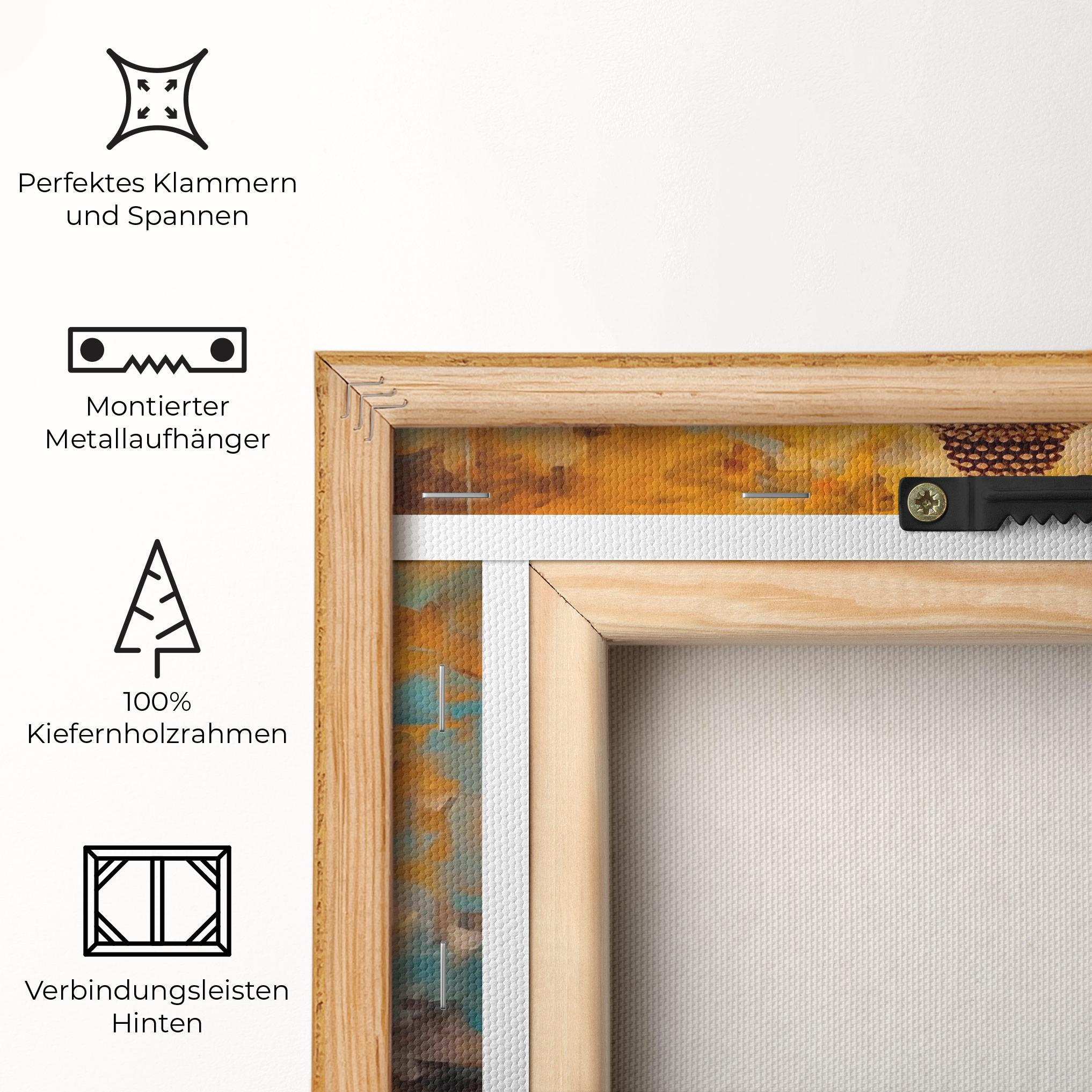 Leinwandbild Blue Gold Buddha mockup 5