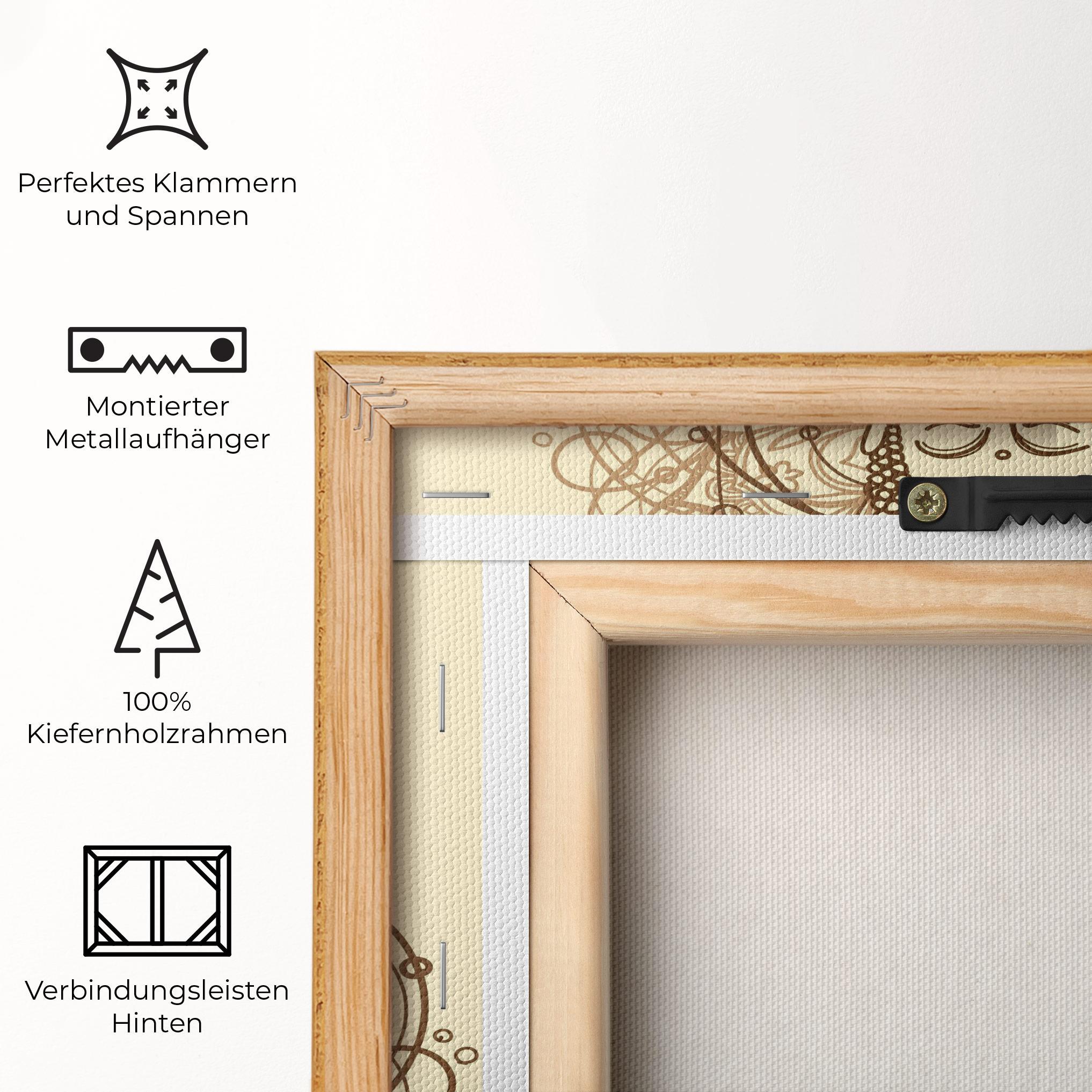 Leinwandbild Brown Line Buddha mockup 5