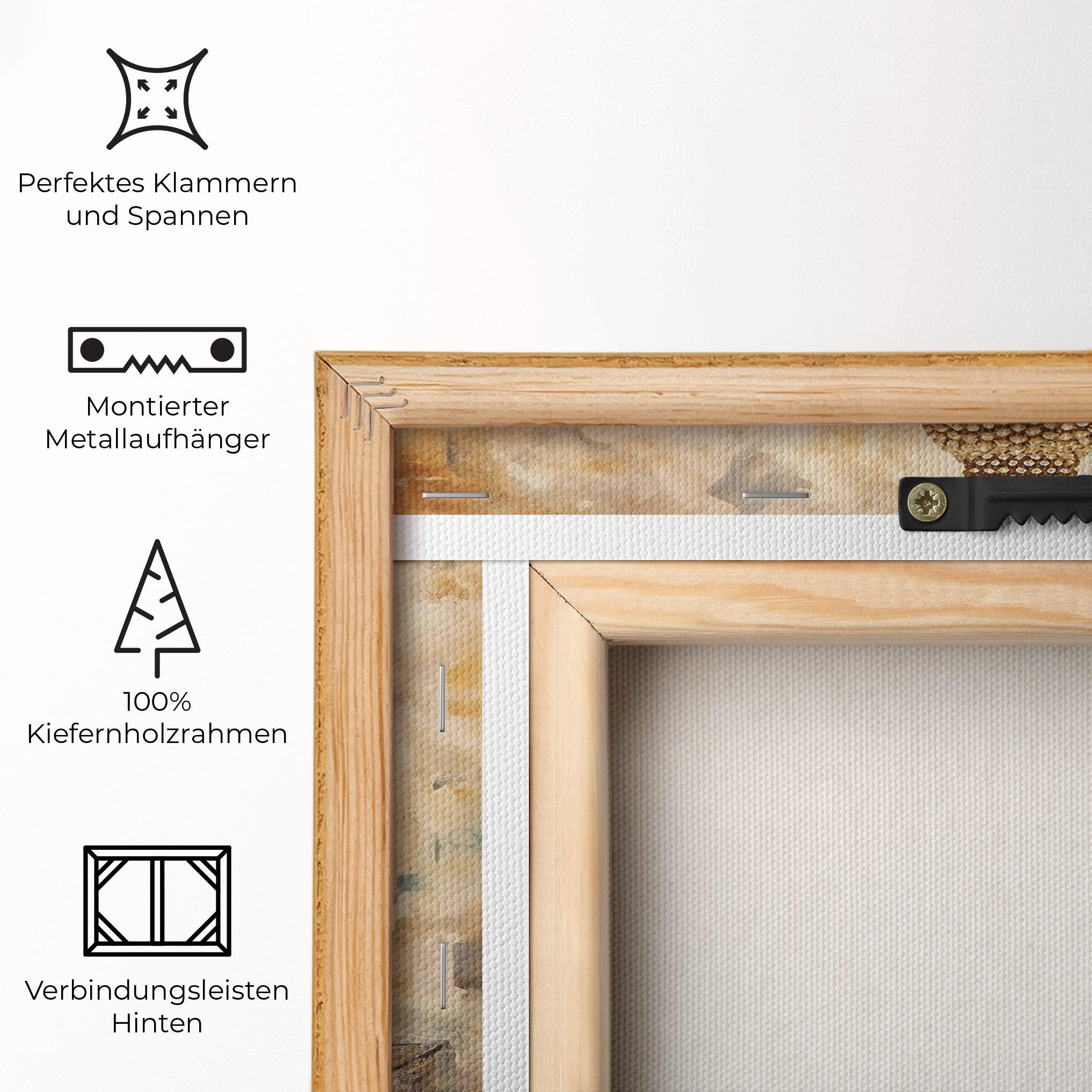 Leinwandbild Cream Buddha Art mockup 5