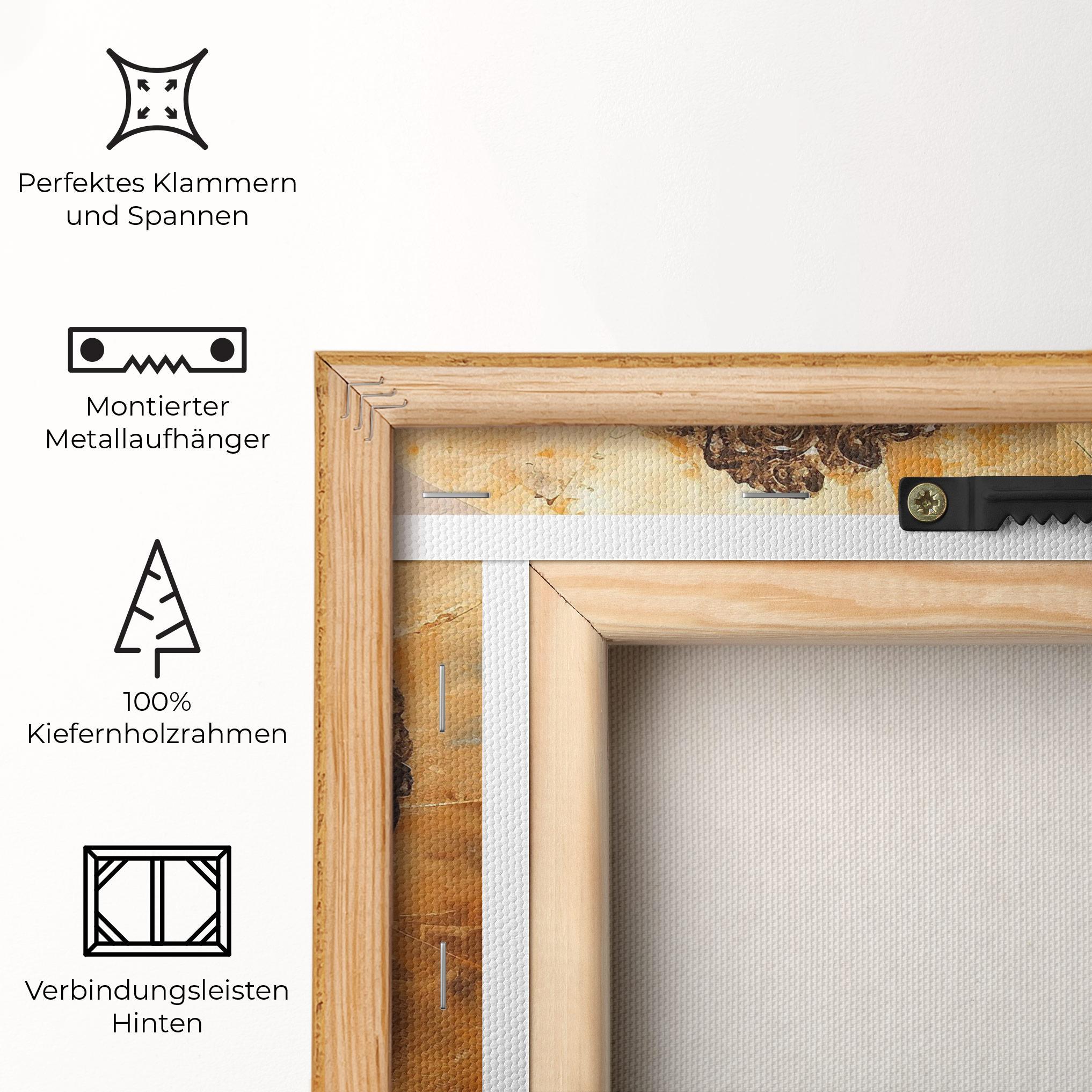 Leinwandbild Cream Circle Buddha mockup 5