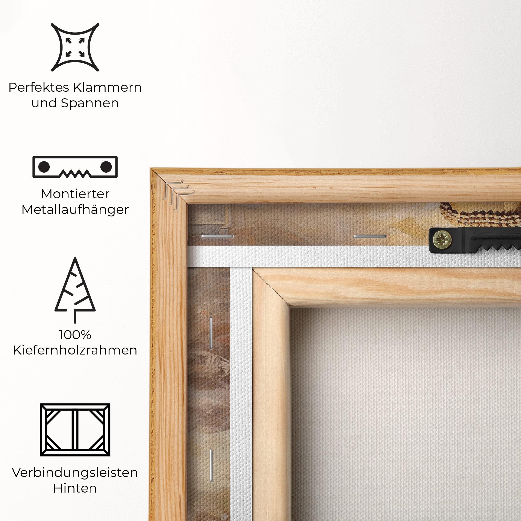 Leinwandbild Cream Orange Buddha mockup 5