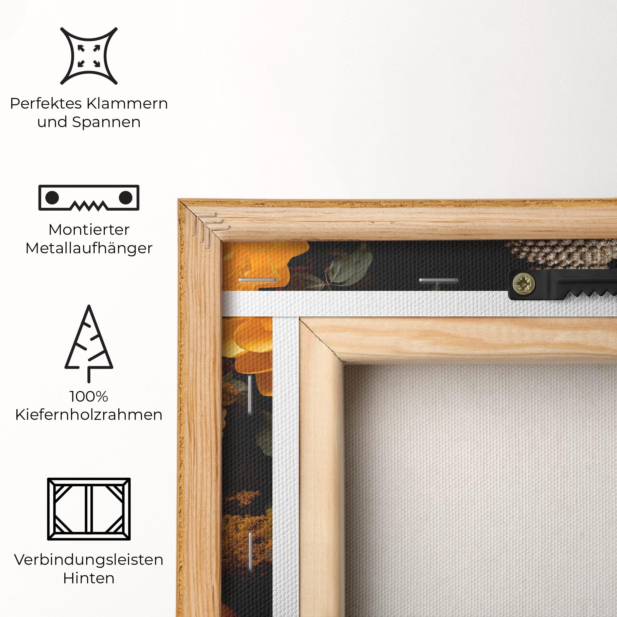 Leinwandbild Gold Buddha Flower mockup 5