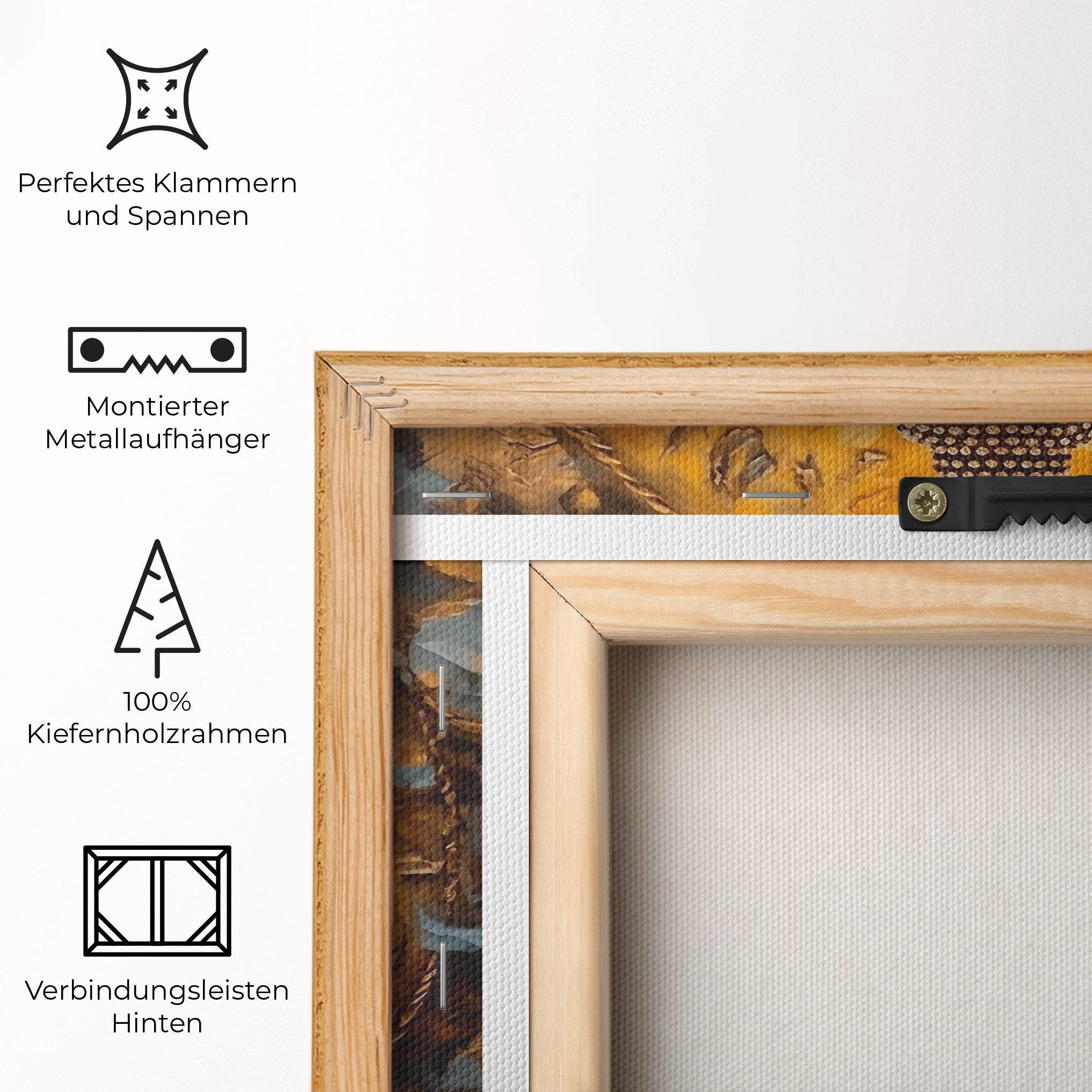 Leinwandbild Gold Grey Buddha mockup 5