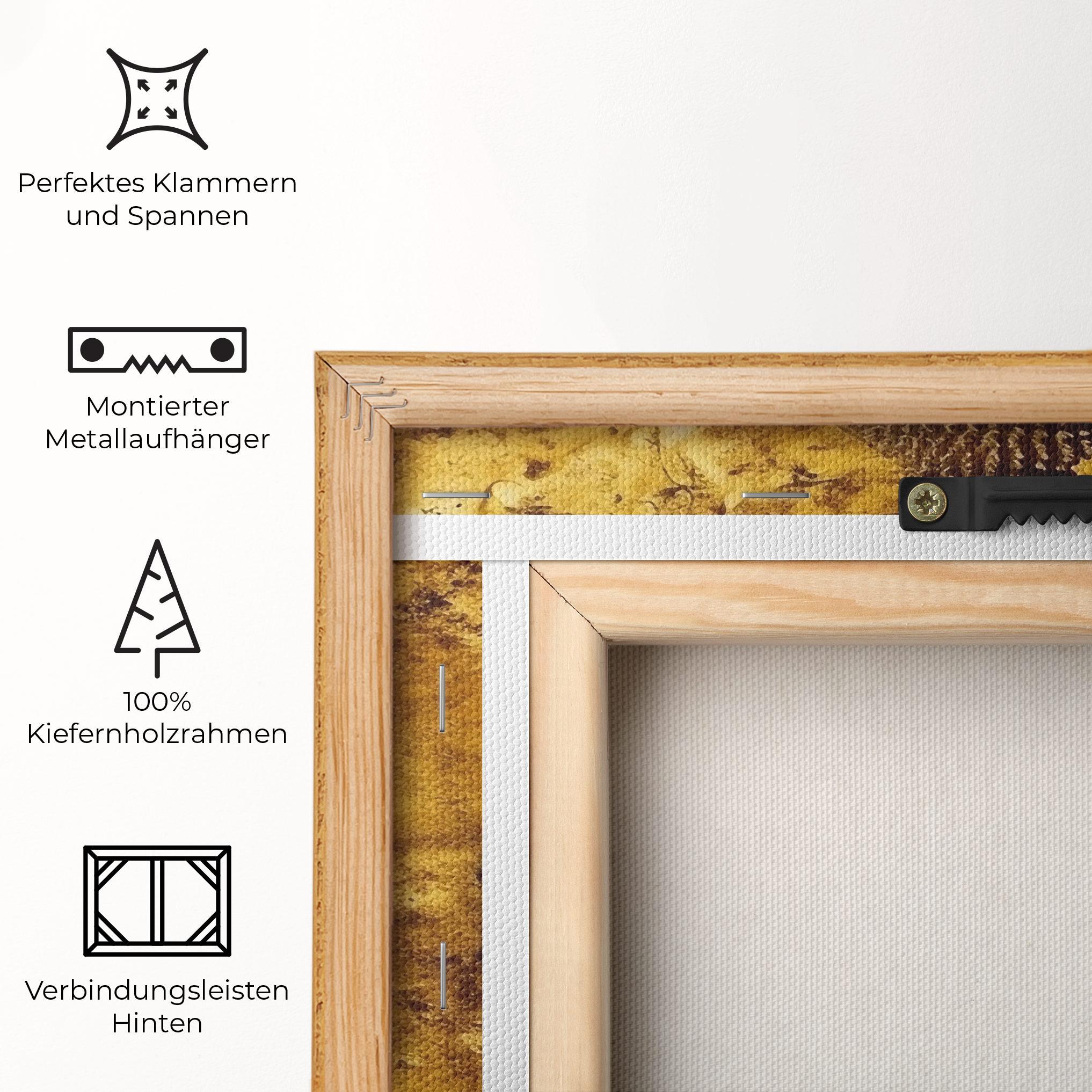 Leinwandbild Statue Gold Buddha mockup 5