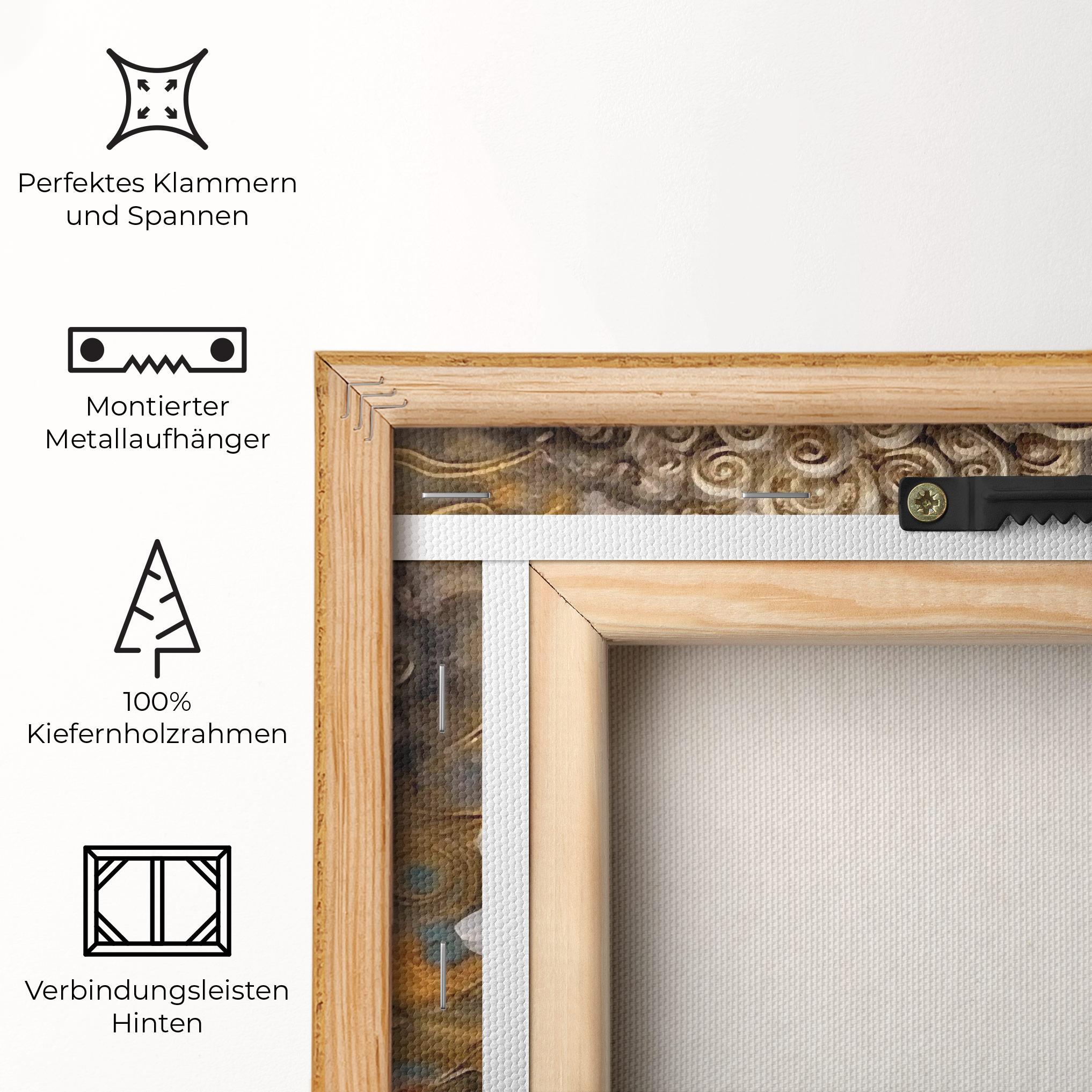 Leinwandbild White Flower Buddha Art mockup 5