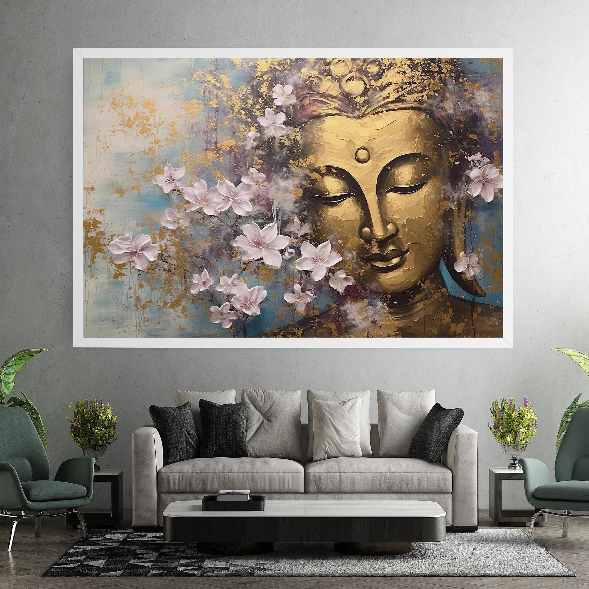 Leinwandbild Abstract Buddha Plants mockup 7