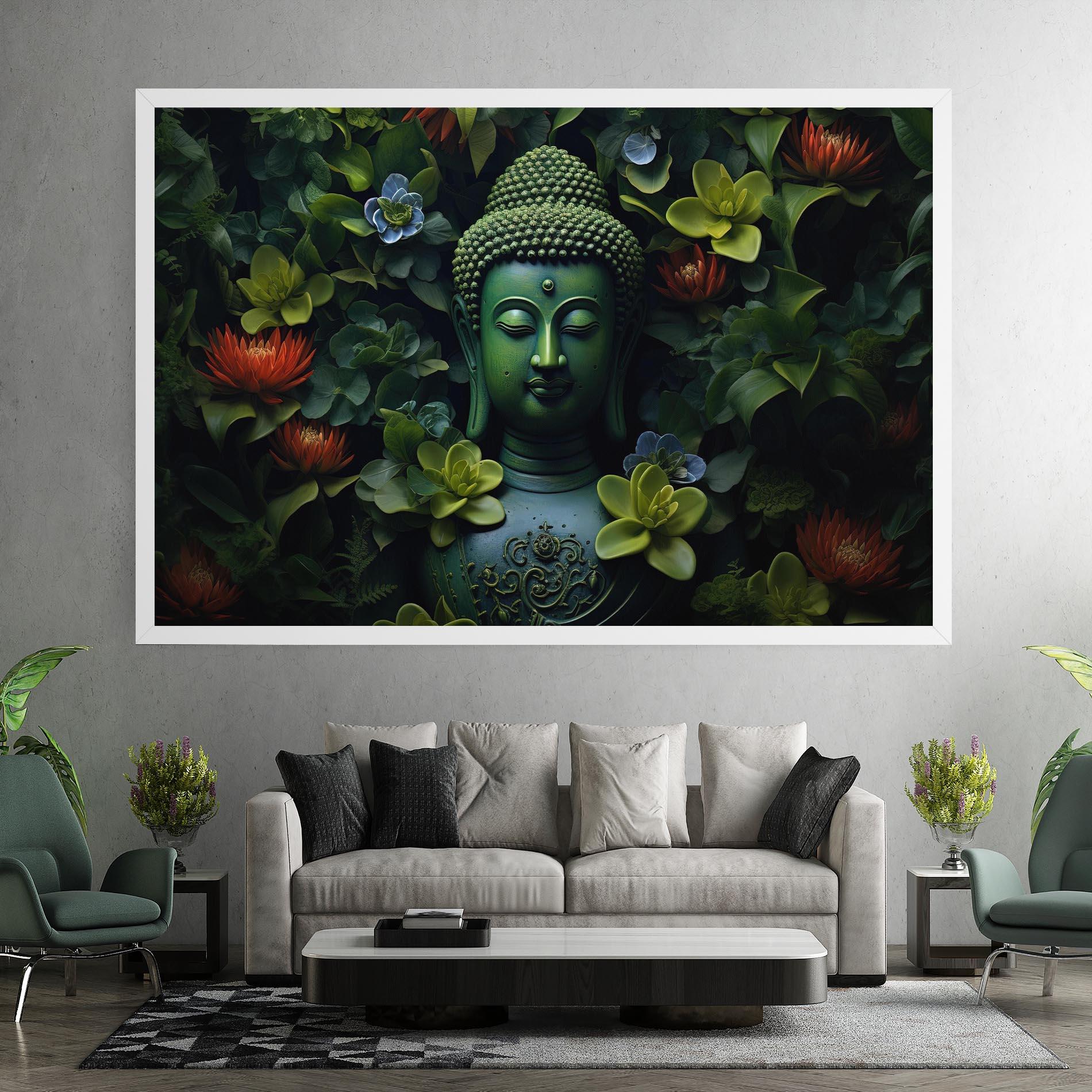 Leinwandbild Blue Light Buddha mockup 7