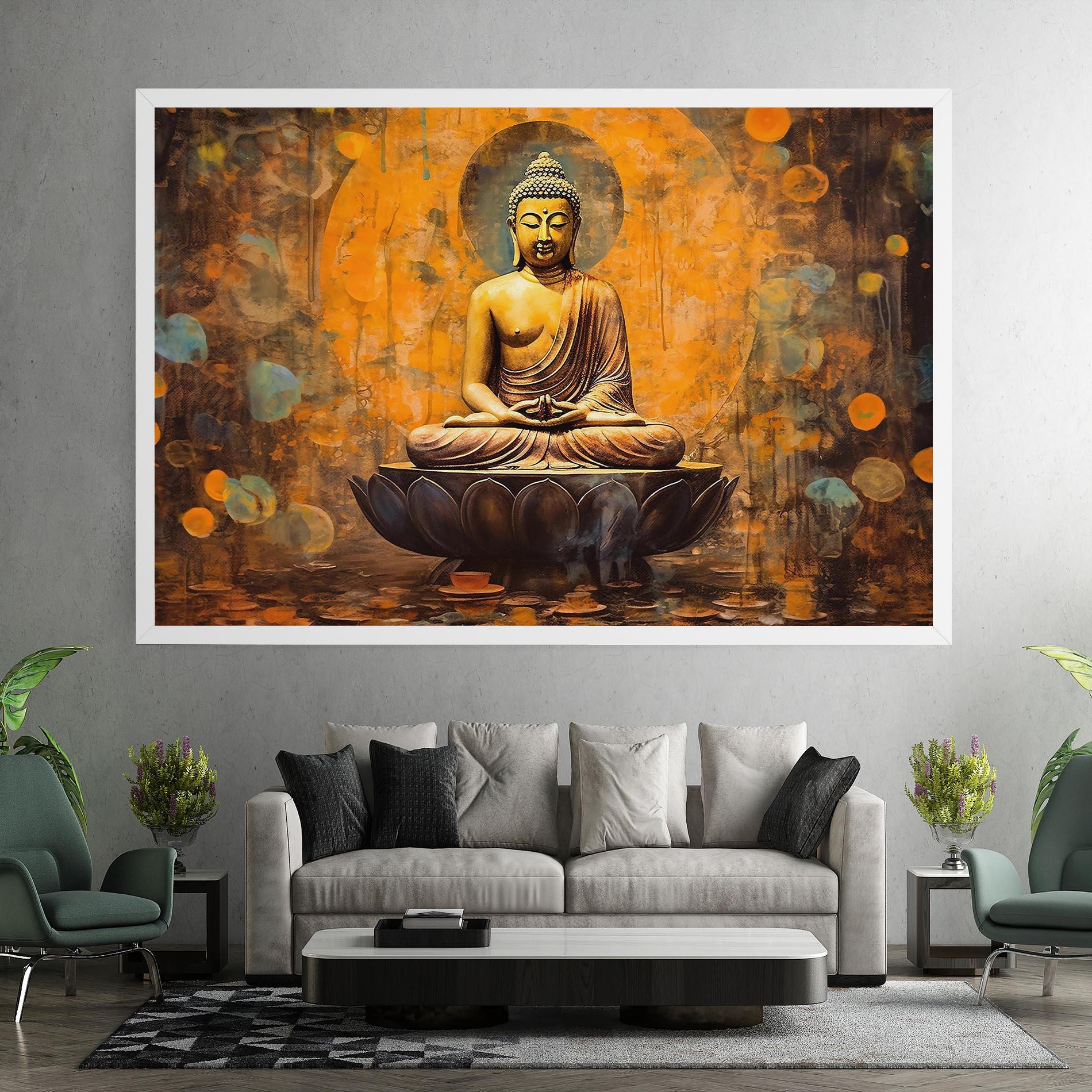 Leinwandbild Buddha Floating Art mockup 7