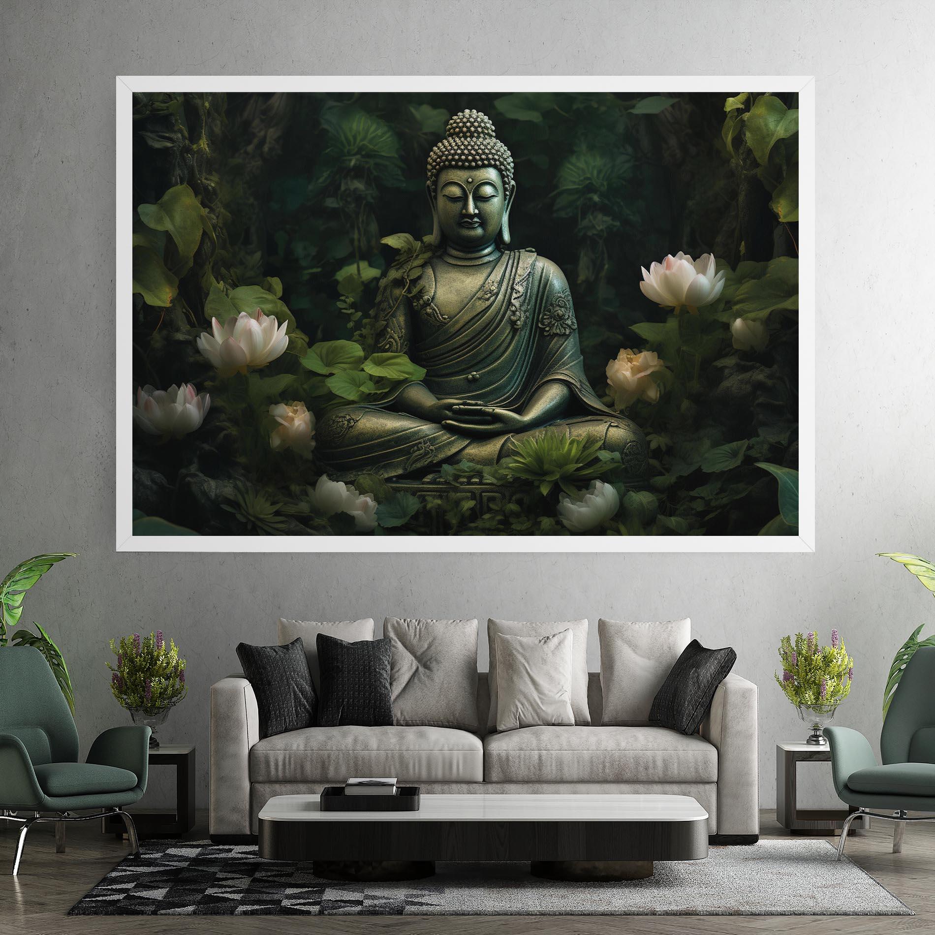 Leinwandbild Buddha Lotus Flower mockup 7