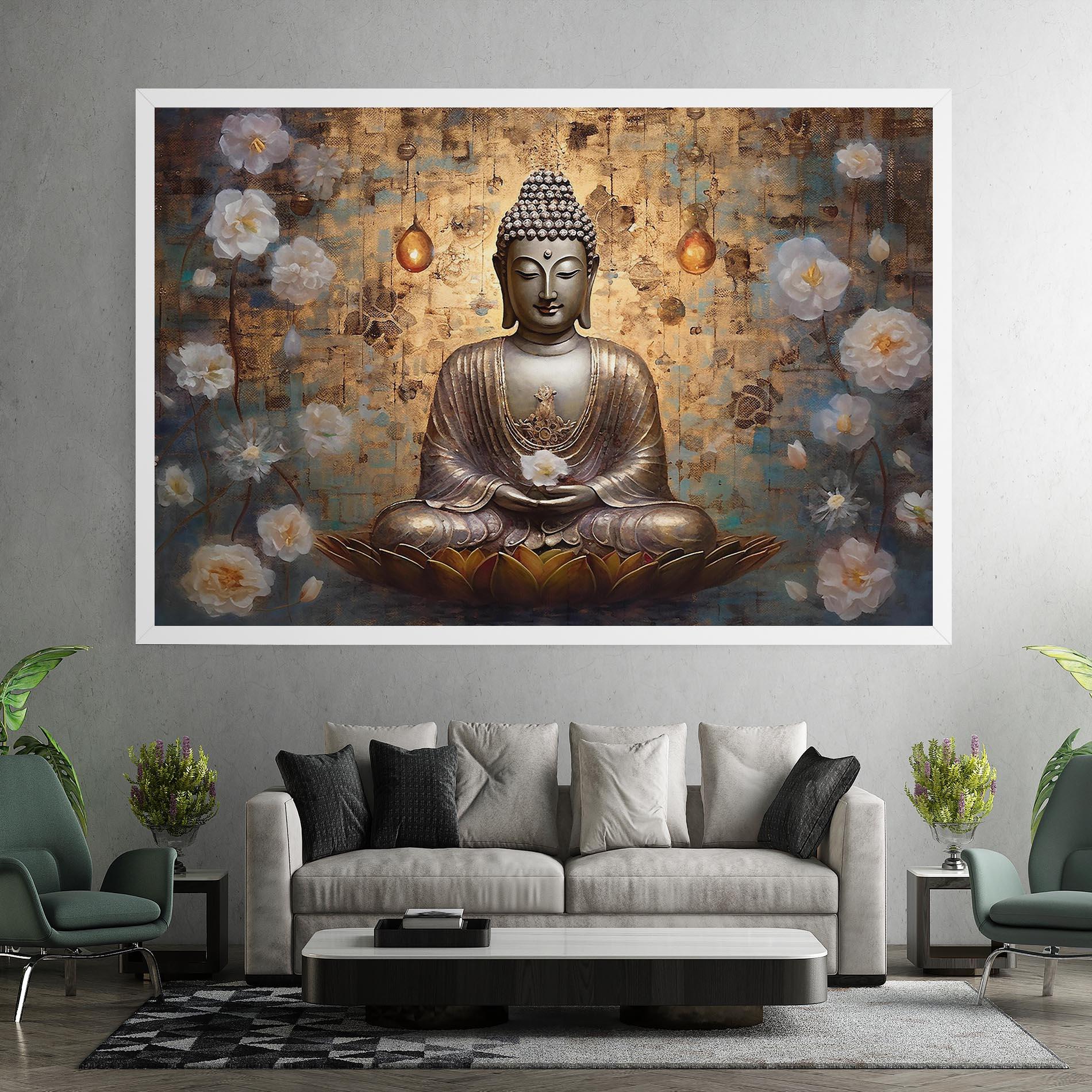 Leinwandbild Buddha Meditation Art mockup 7