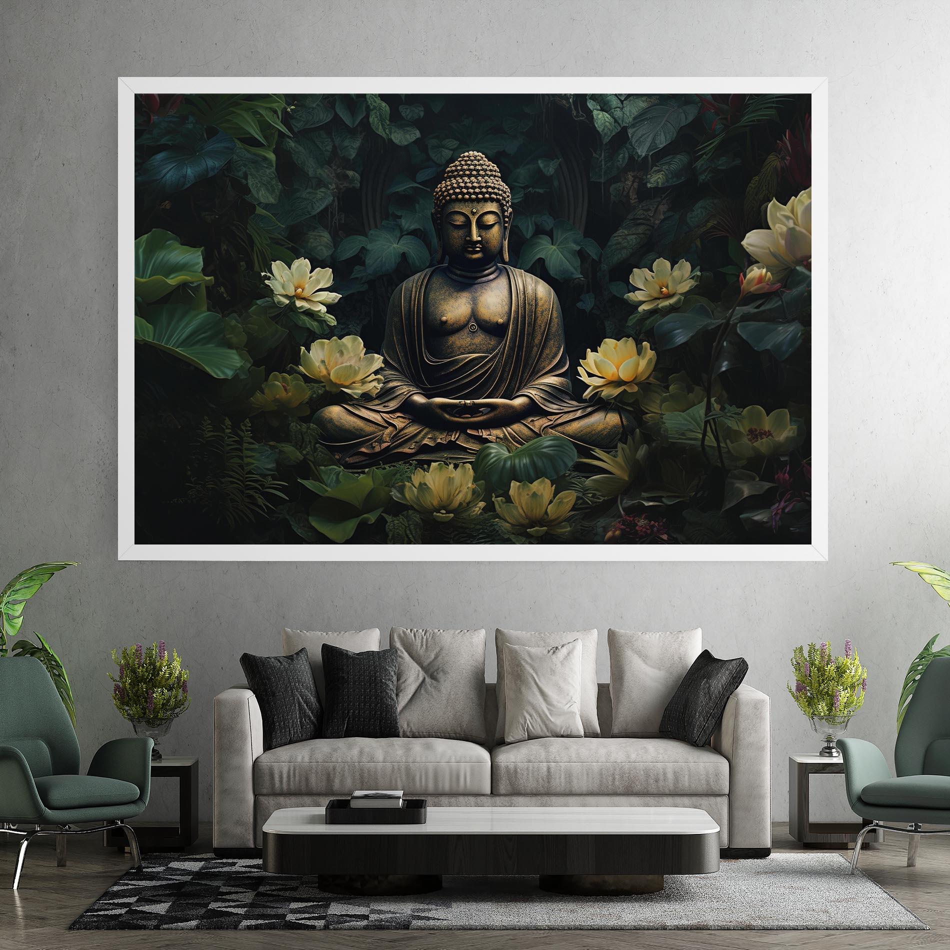 Leinwandbild Calm Buddha Art mockup 7