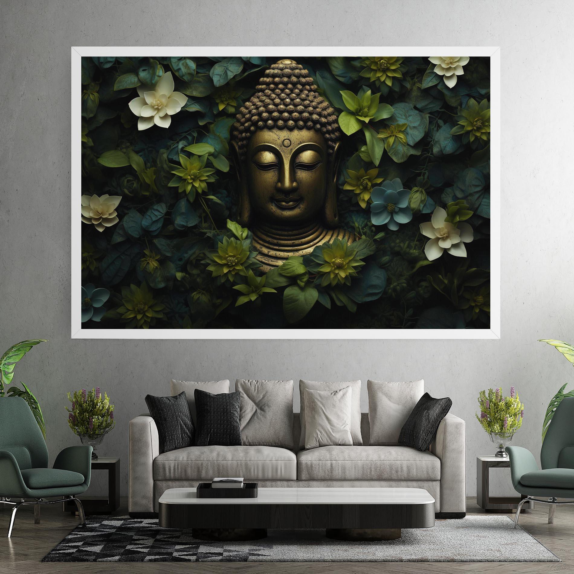 Leinwandbild Lotus Flower Buddha mockup 7