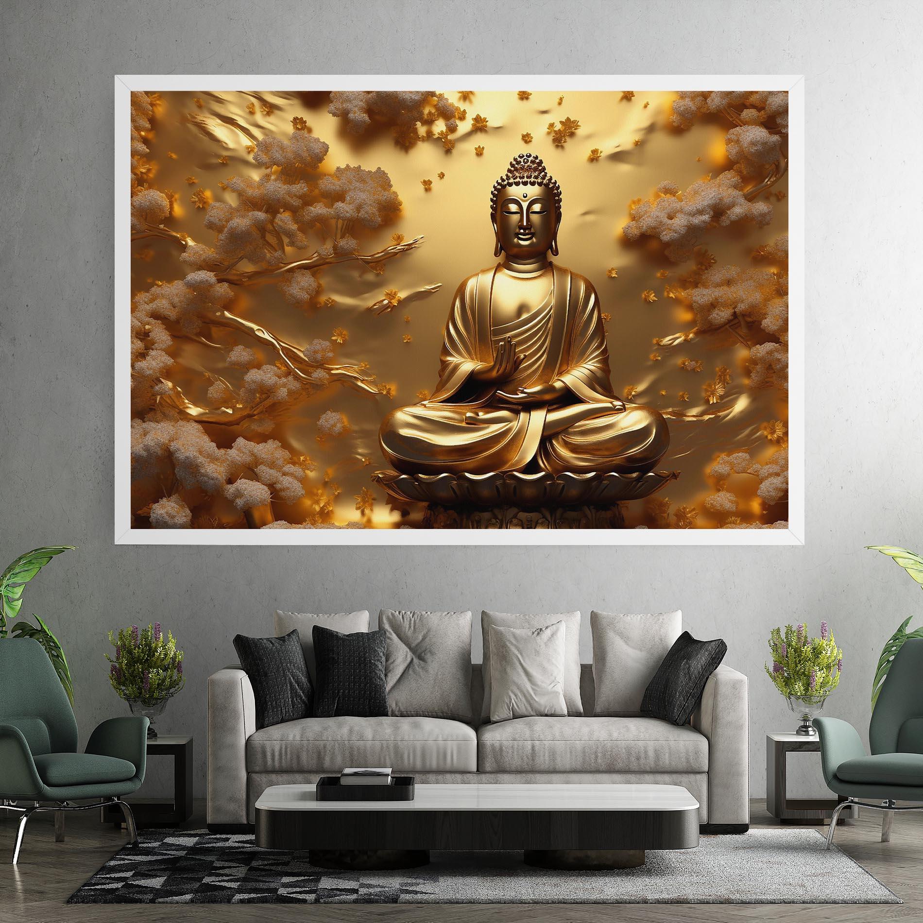 Leinwandbild Strong Gold Buddha mockup 7