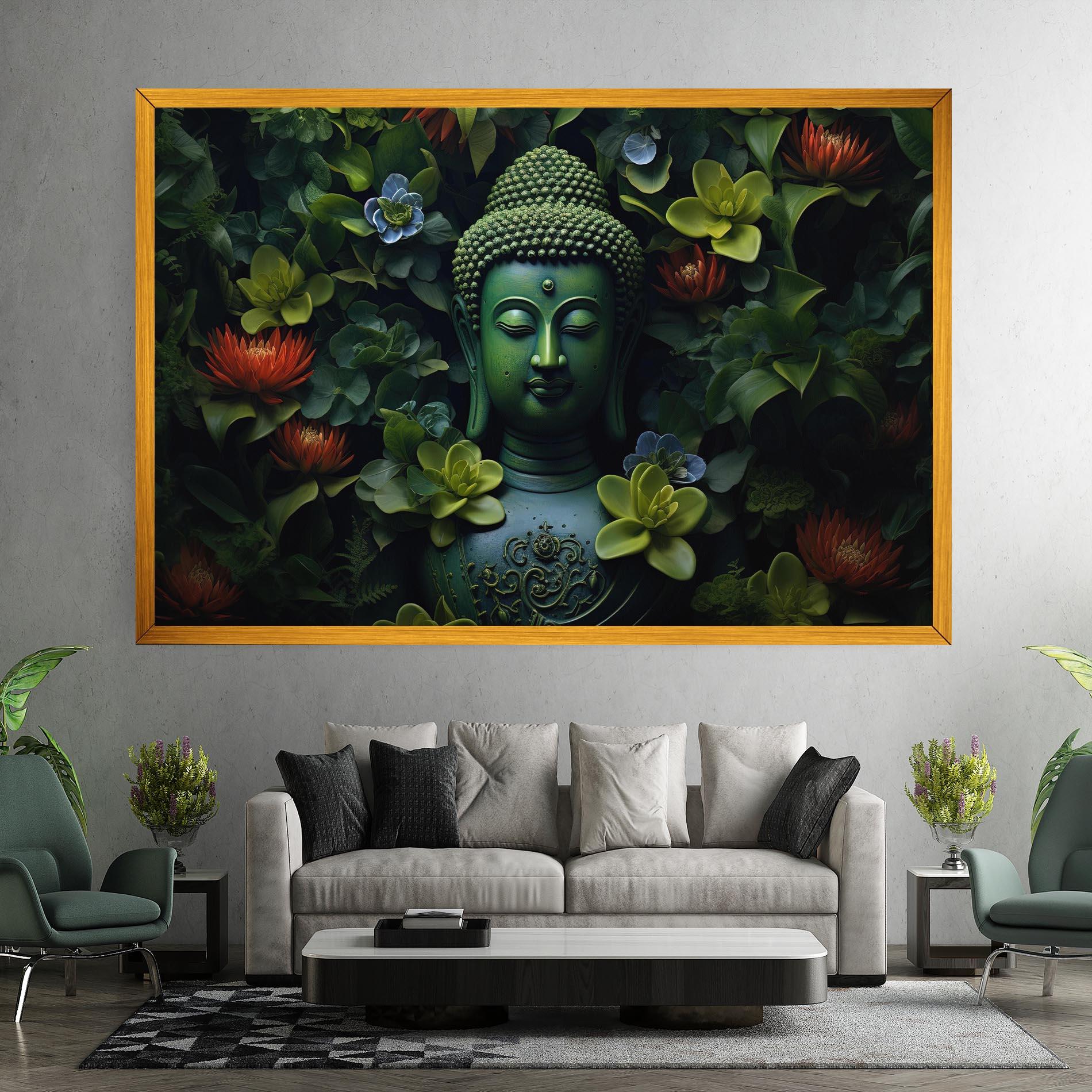 Leinwandbild Blue Light Buddha mockup 7