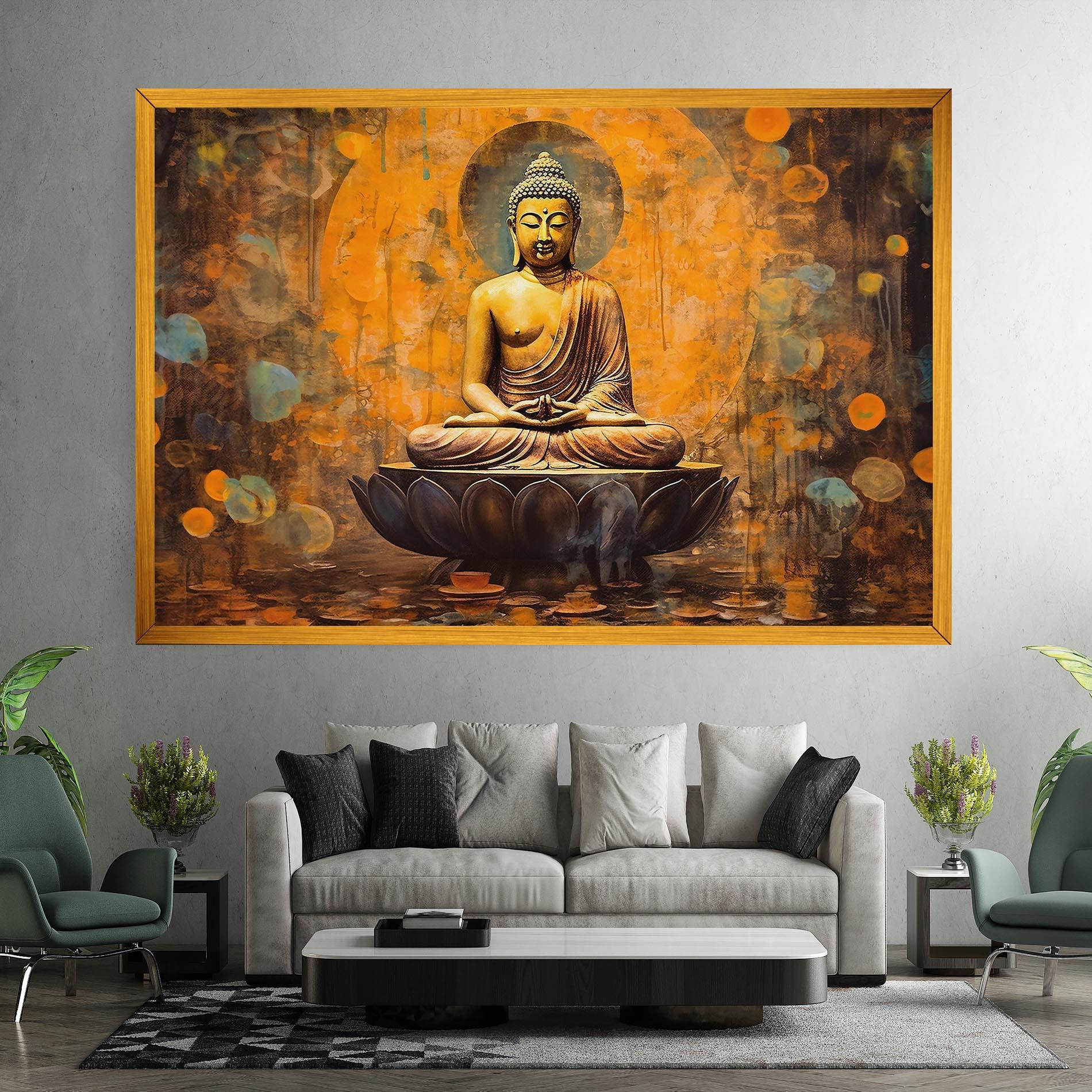 Leinwandbild Buddha Floating Art mockup 7