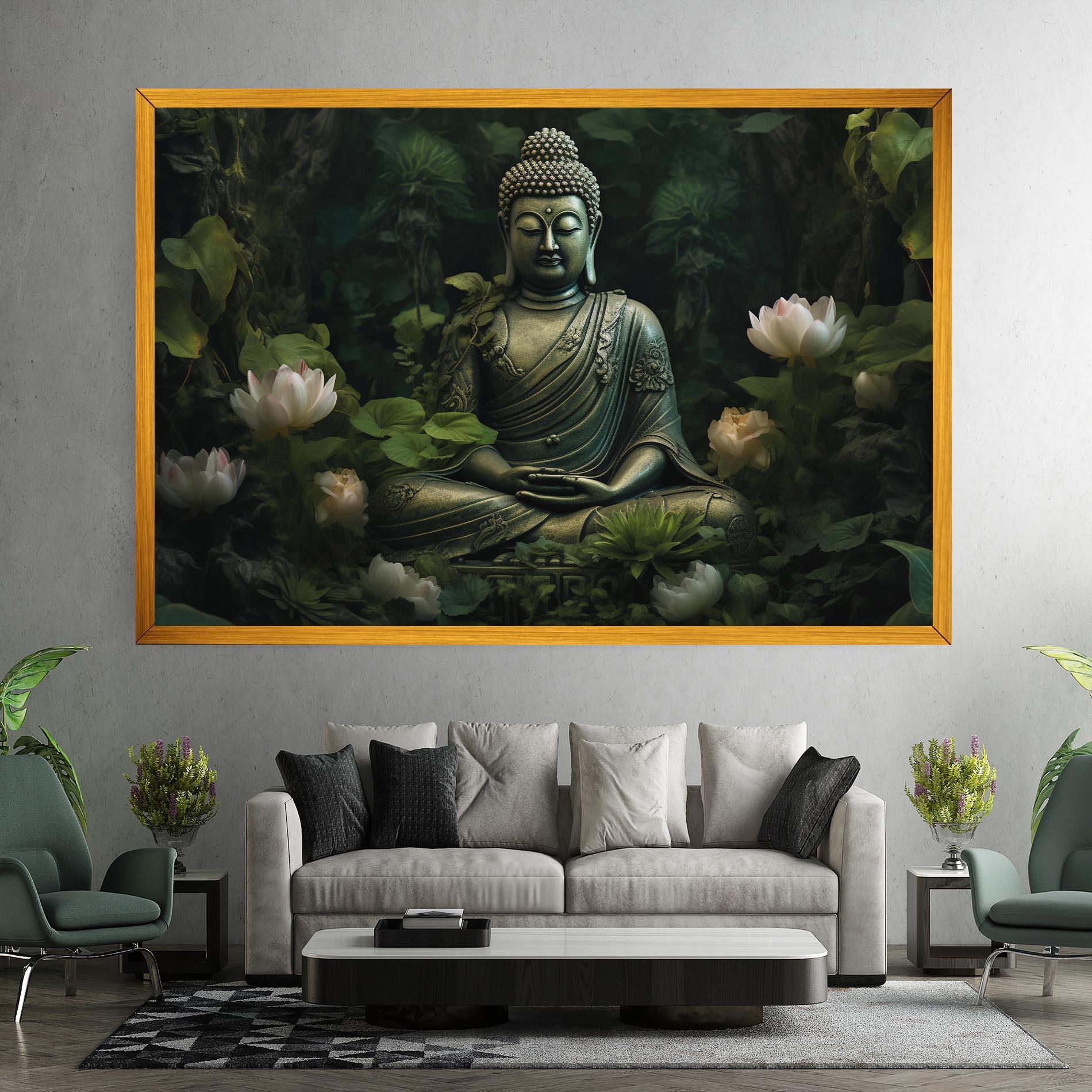 Leinwandbild Buddha Lotus Flower mockup 7