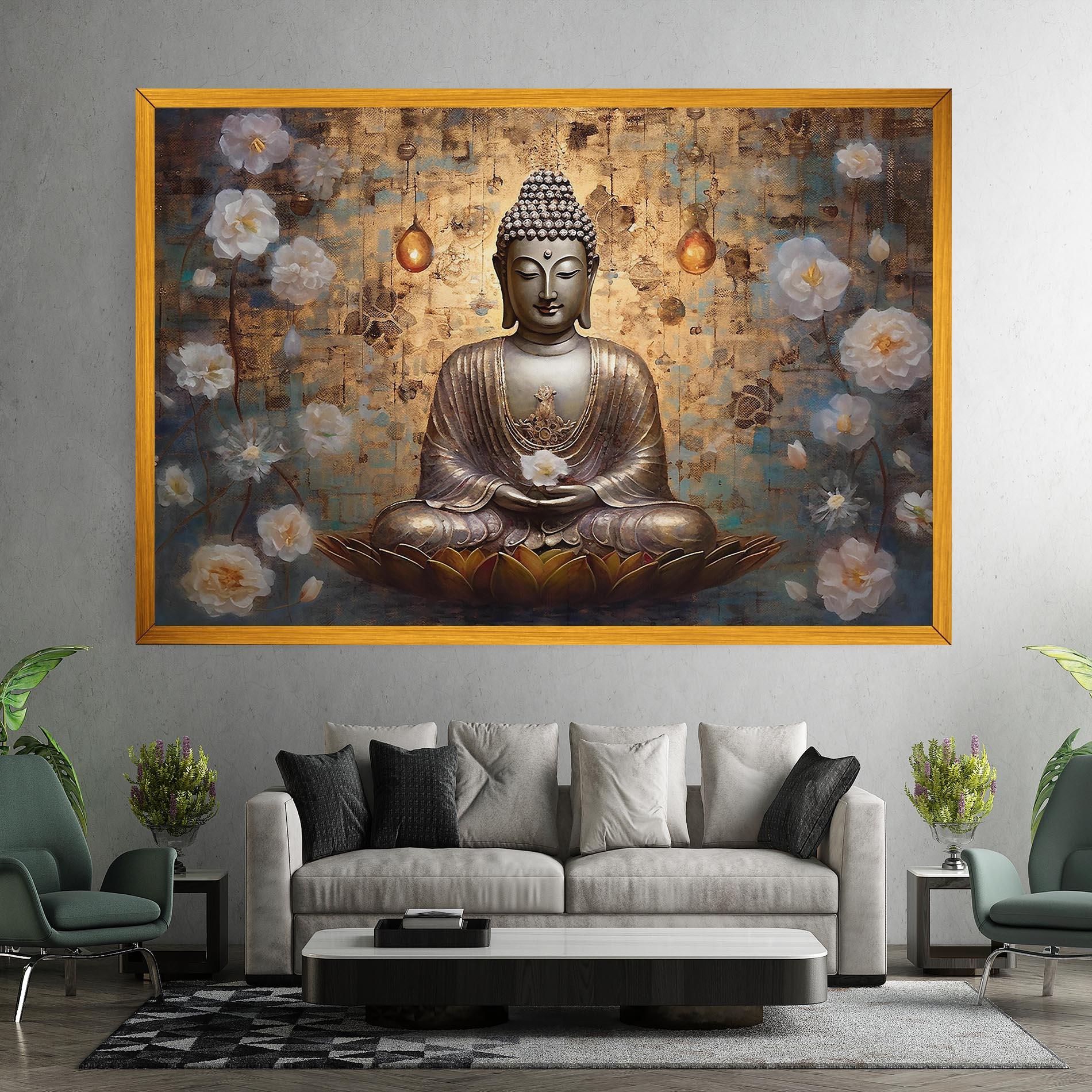 Leinwandbild Buddha Meditation Art mockup 7