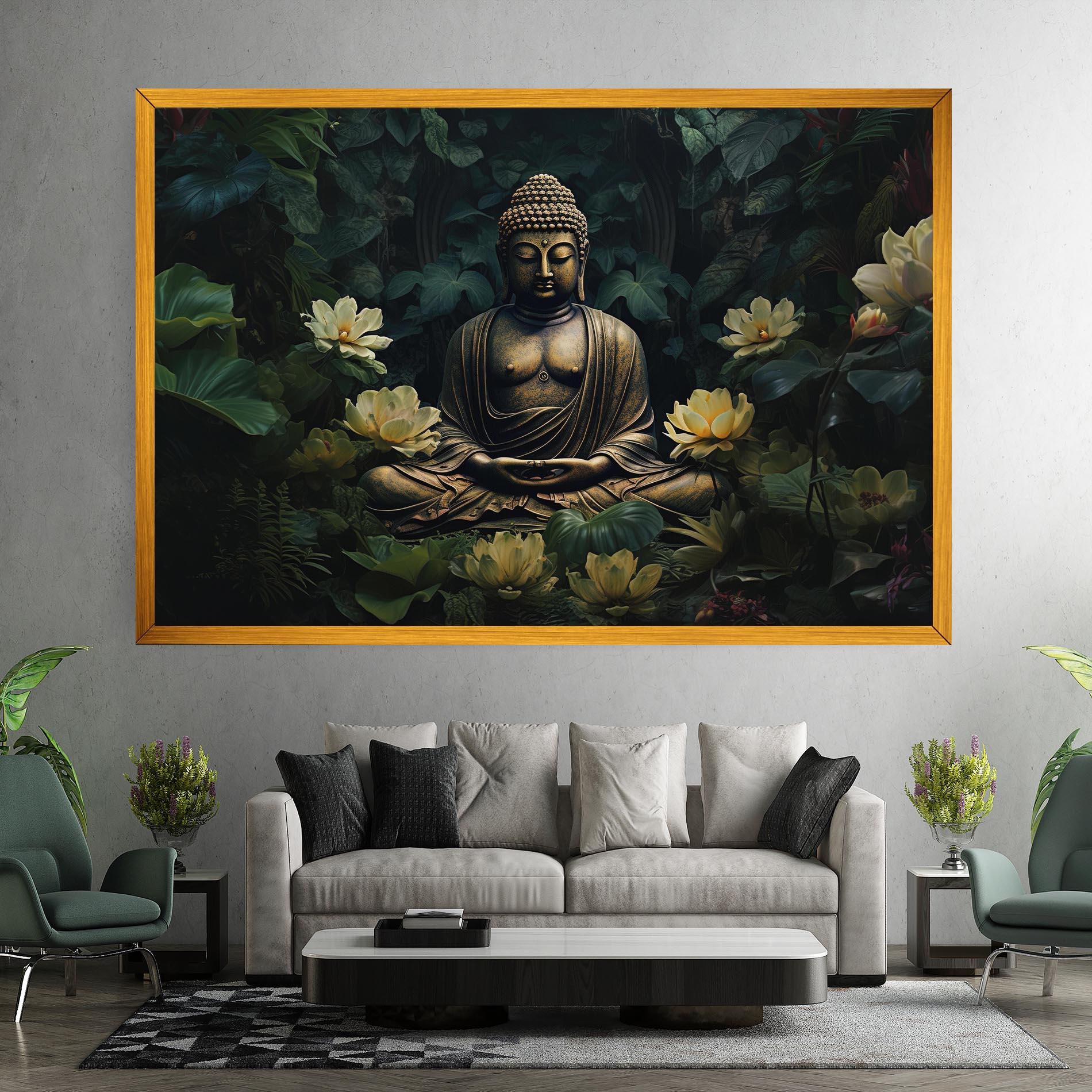 Leinwandbild Calm Buddha Art mockup 7