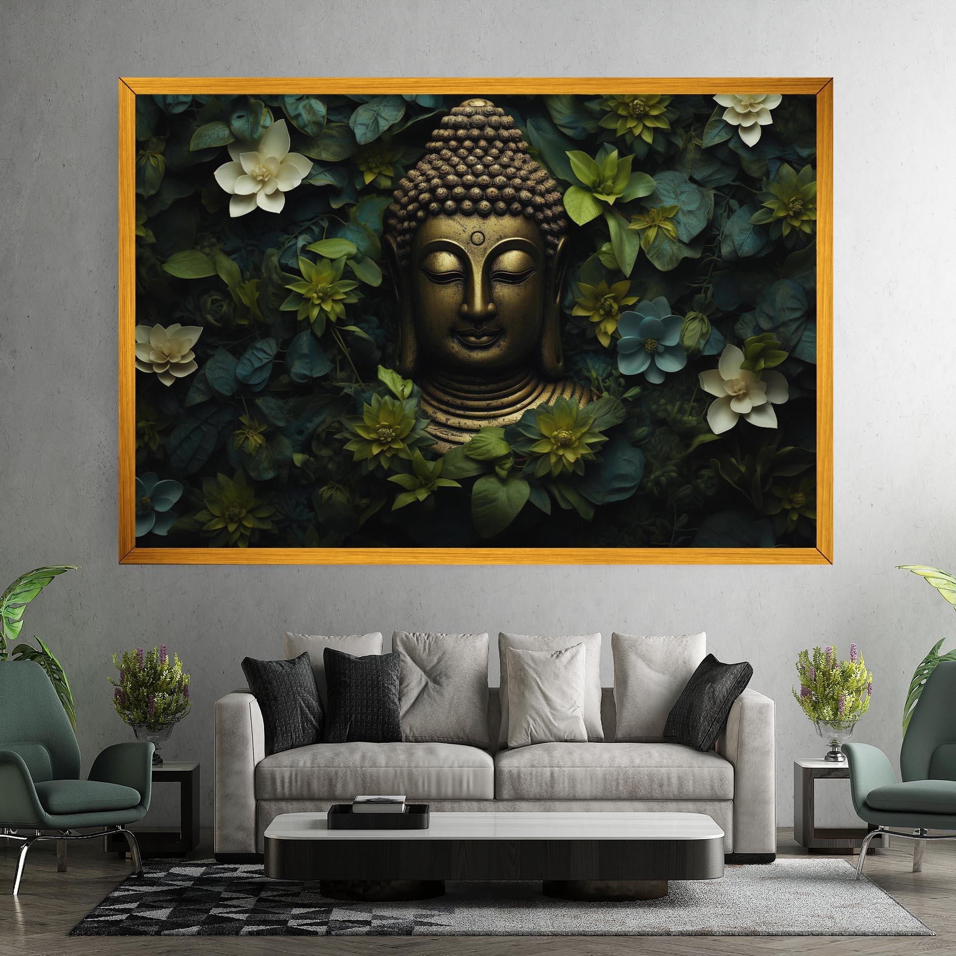 Leinwandbild Lotus Flower Buddha mockup 7