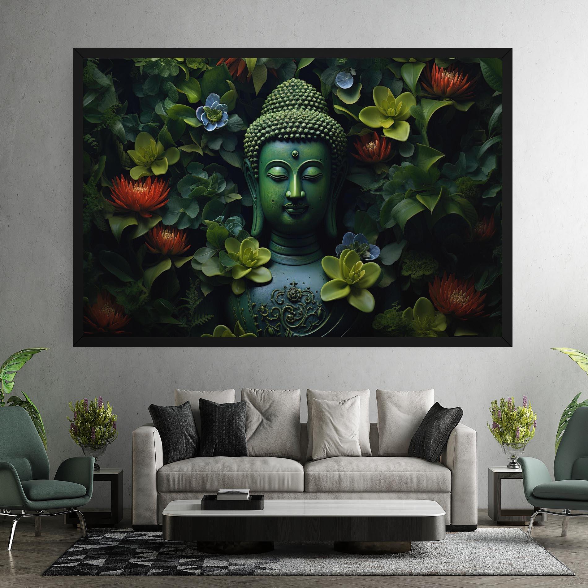 Leinwandbild Blue Light Buddha mockup 7