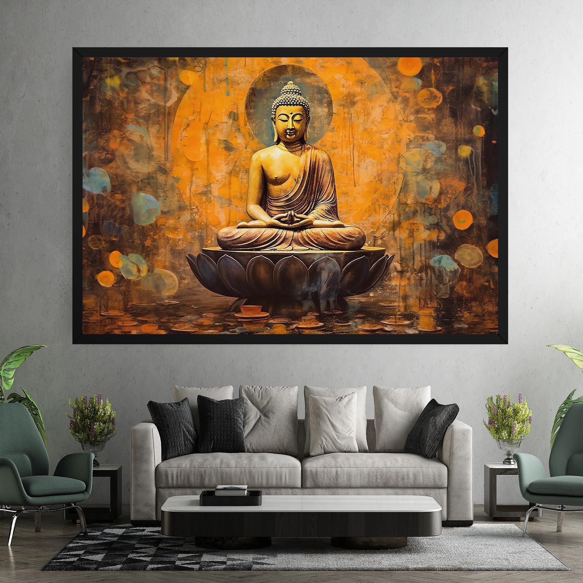 Leinwandbild Buddha Floating Art mockup 7