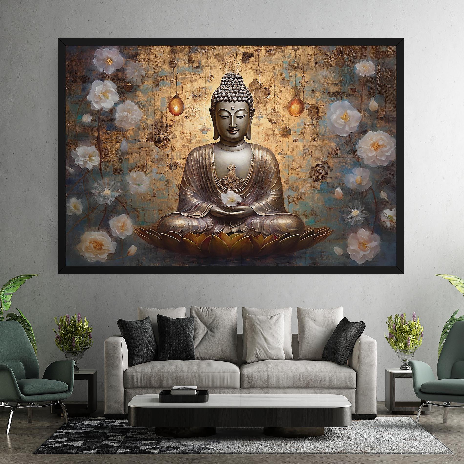 Leinwandbild Buddha Meditation Art mockup 7