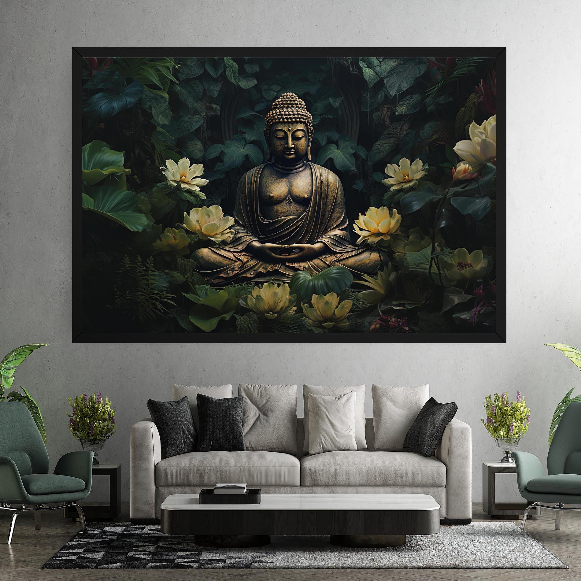 Leinwandbild Calm Buddha Art mockup 7