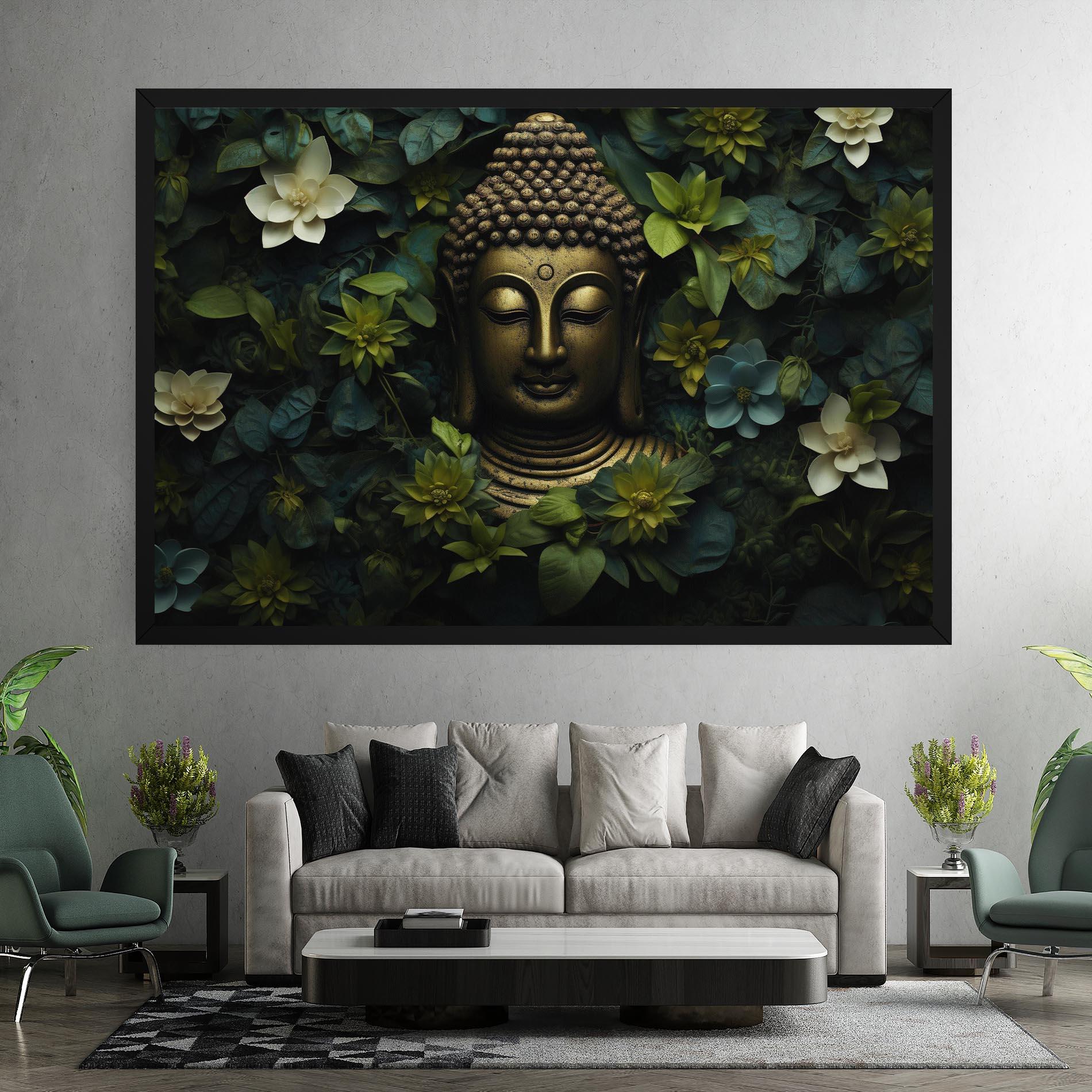 Leinwandbild Lotus Flower Buddha mockup 7
