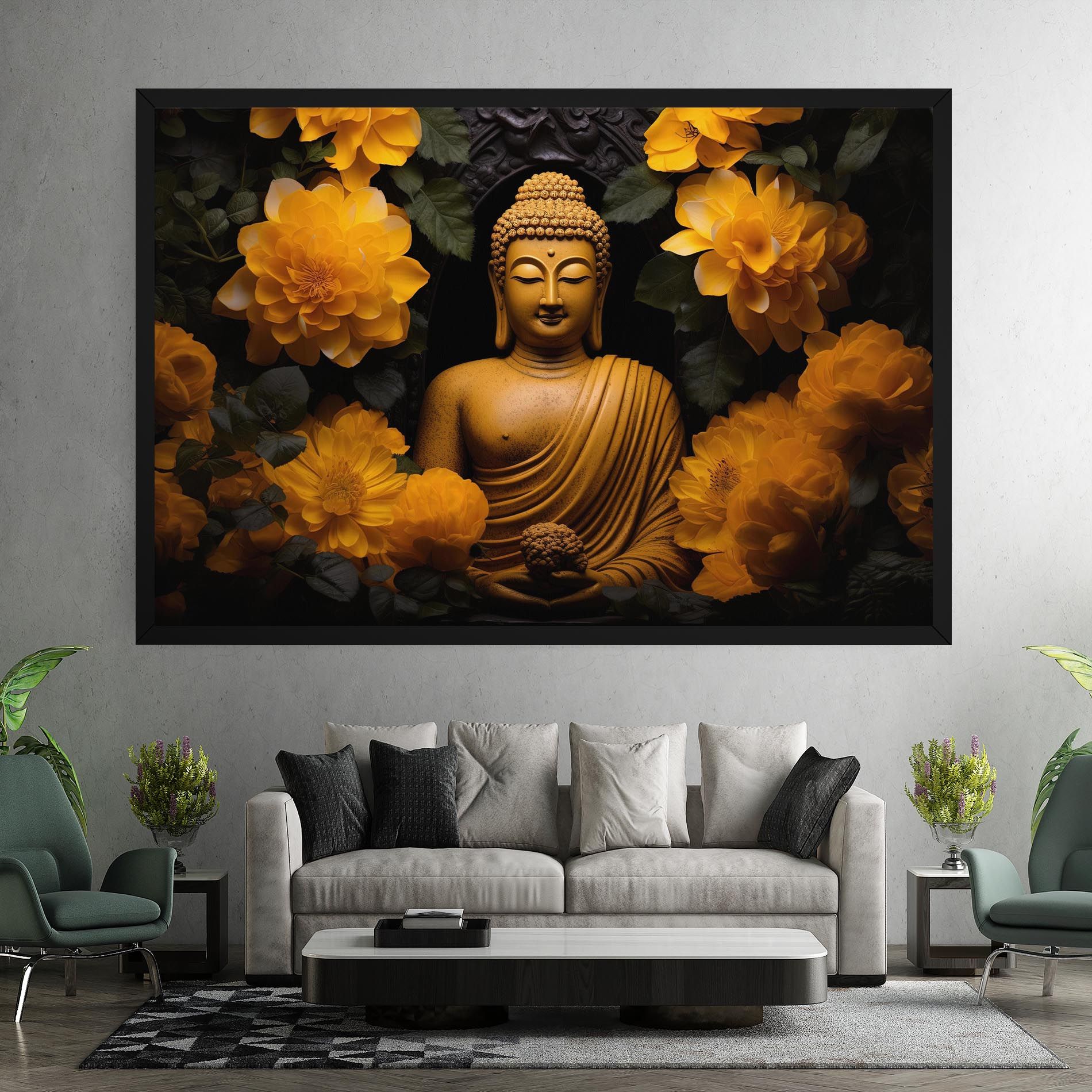 Vecteezy_buddha Statue Surrounded By Yellow Flowers Ai Generated_27745002_860 mockup 7