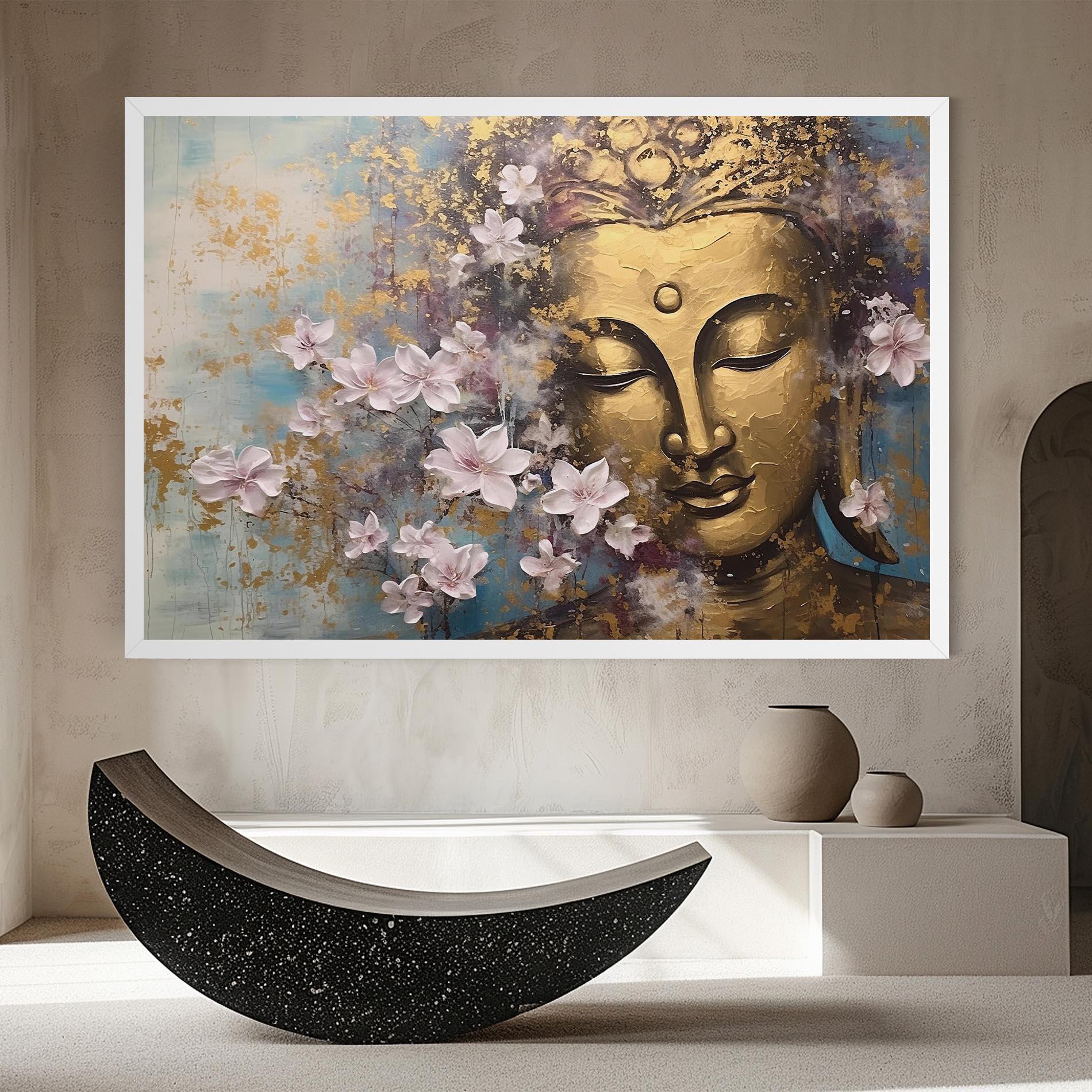 Leinwandbild Abstract Buddha Plants mockup 8