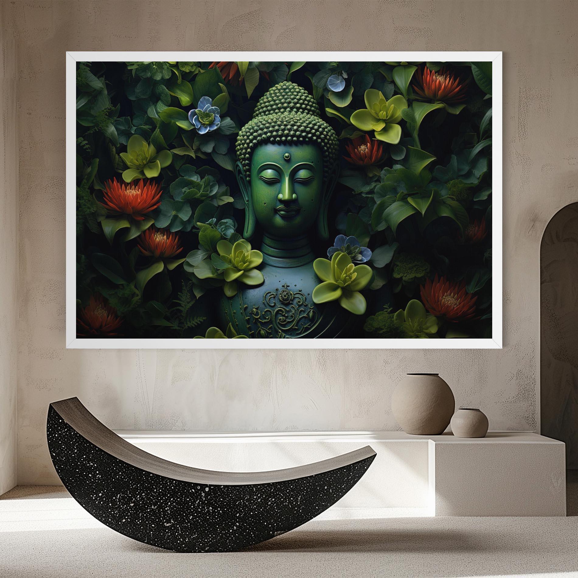 Leinwandbild Blue Light Buddha mockup 8