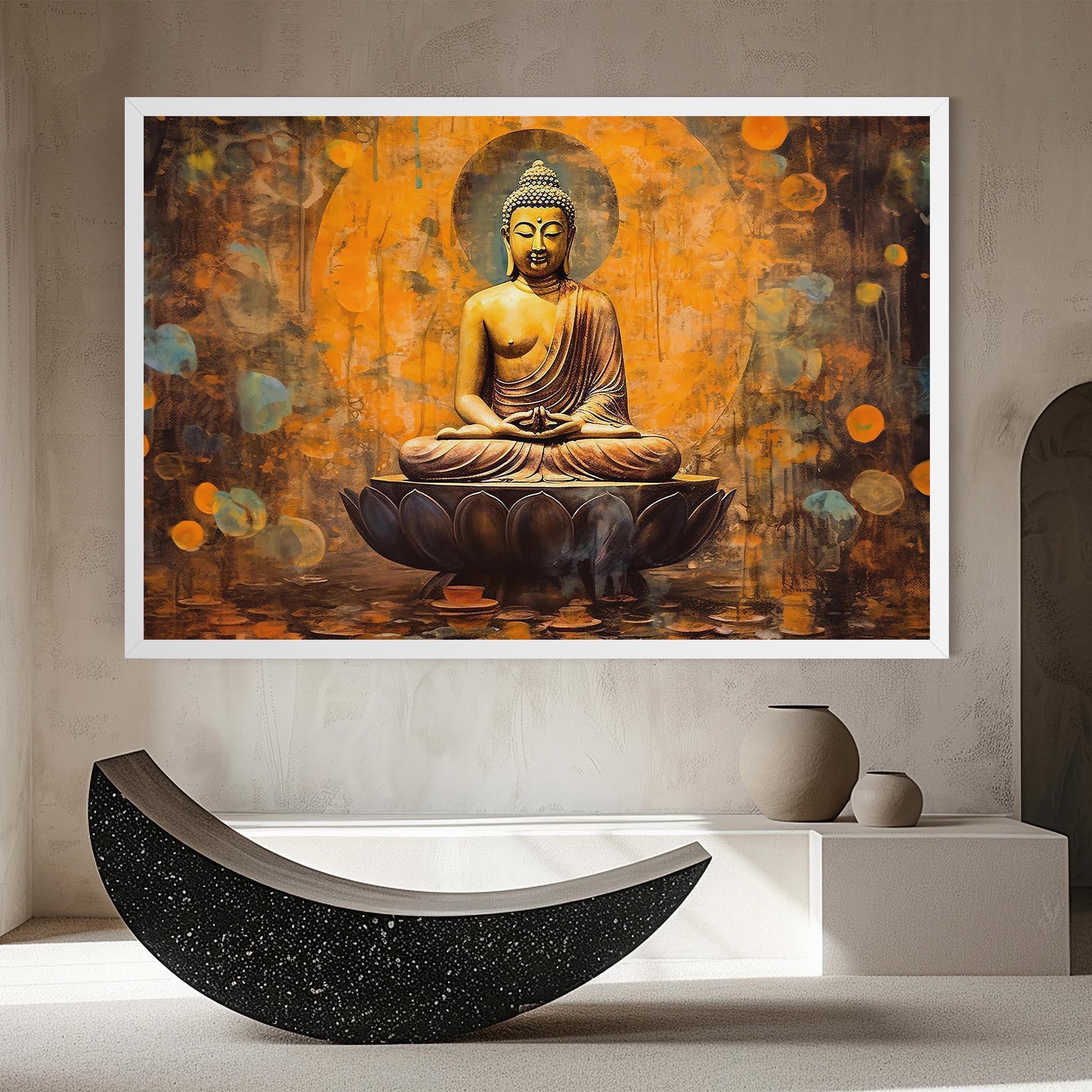 Leinwandbild Buddha Floating Art mockup 8